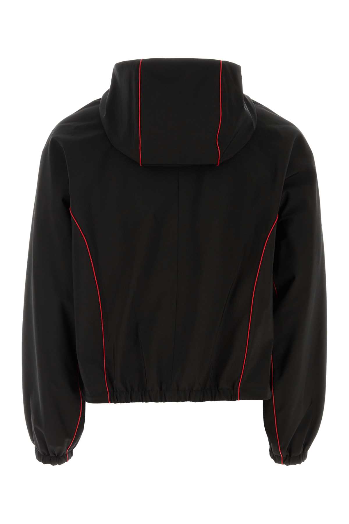 Ferragamo Black Polyester Blend Jacket In Nero