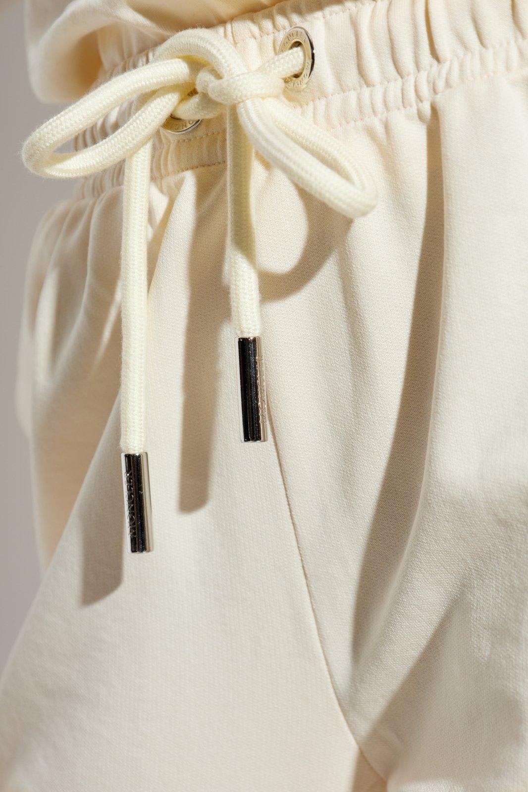 MONCLER LOGO PATCH DRAWSTRING SWEATPANTS