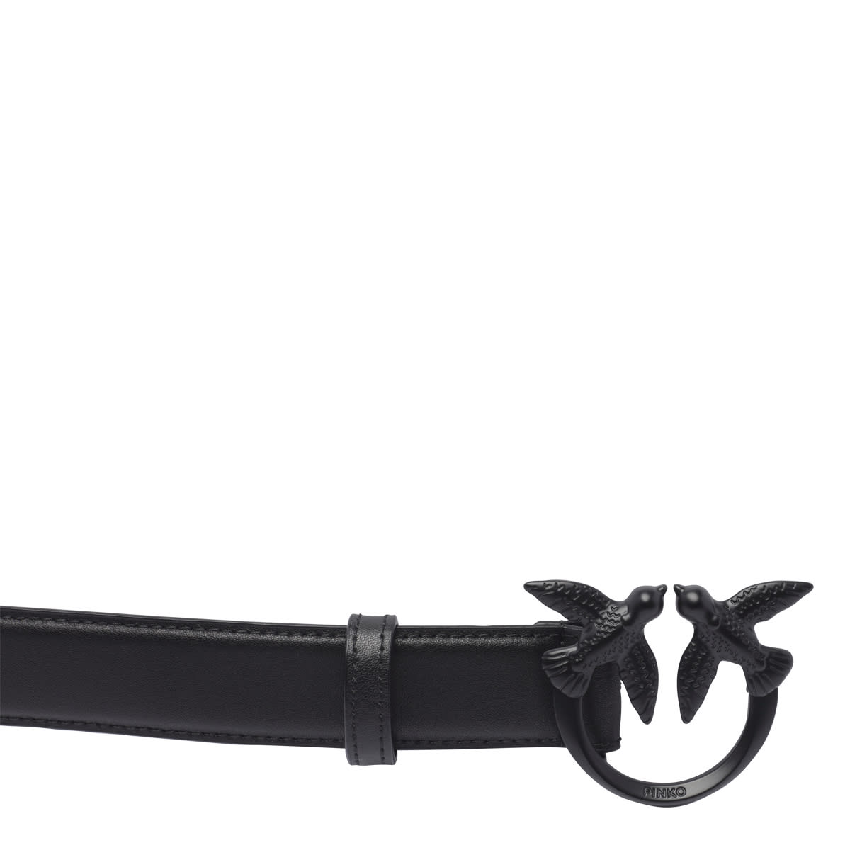 Pinko Ceinture De 3 Cm Avec Boucle Recouverte De Cuir In Black