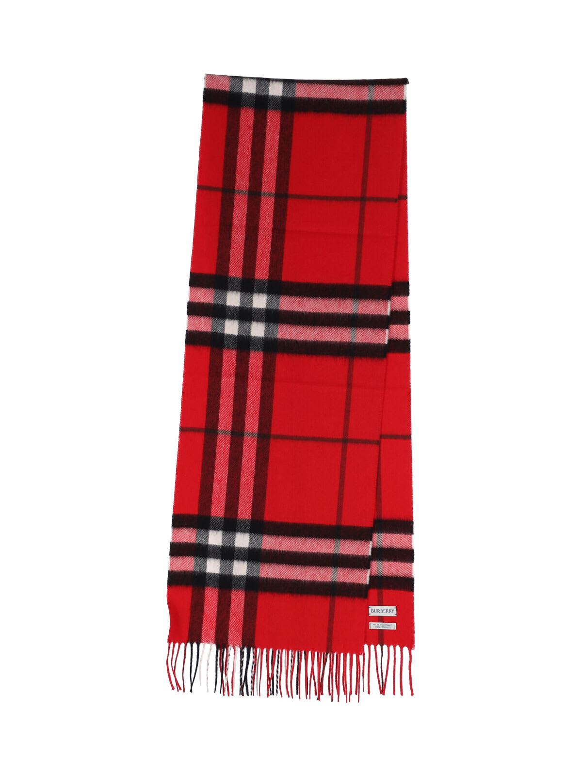 Burberry The Classic Check Cashmere Scarf In Red