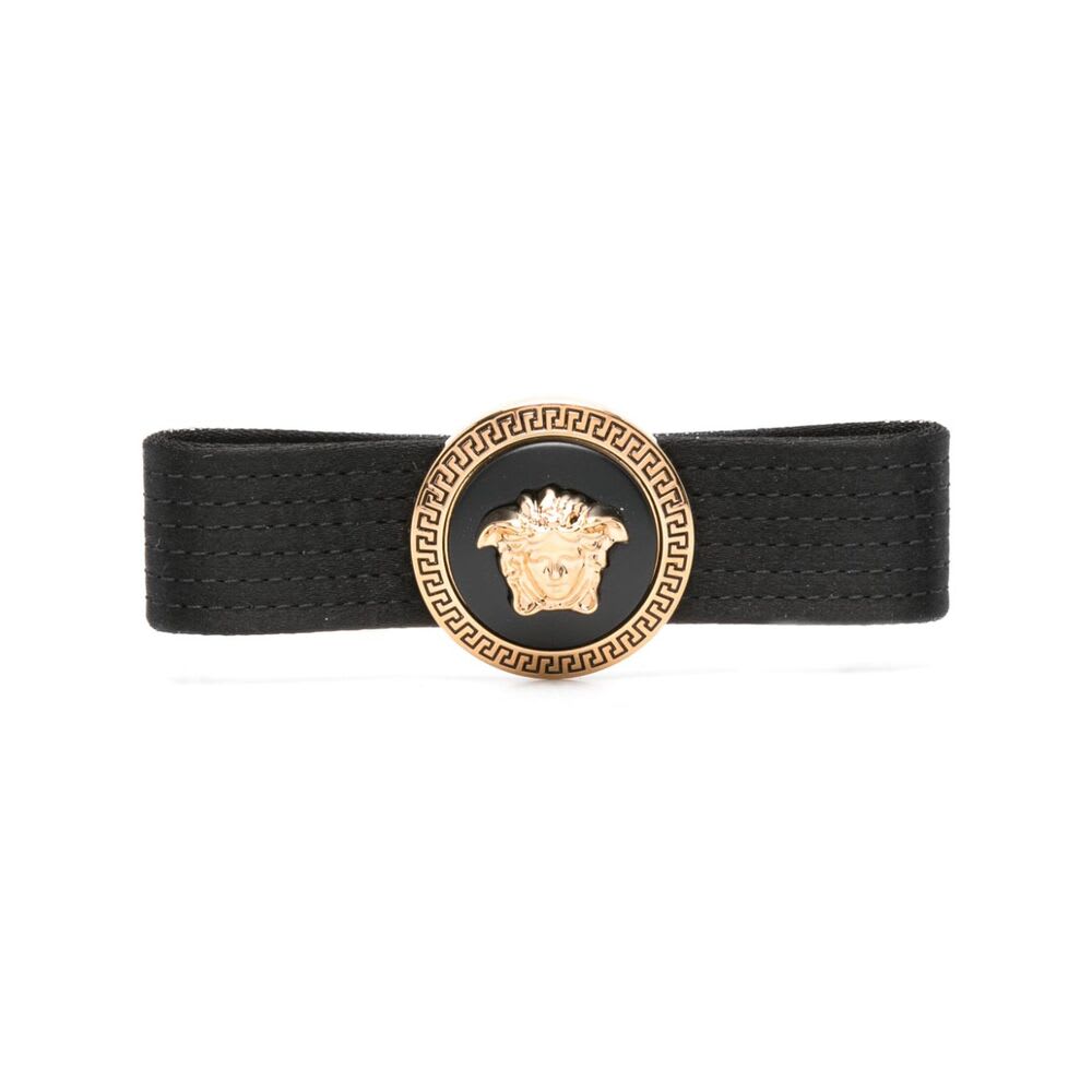 Shop Versace Hair Accessory In Black