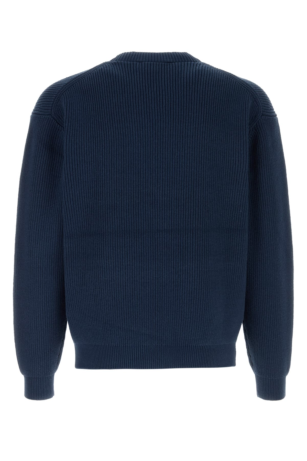 Maison Kitsuné Cotton Blend Cardigan With Iconic Frontal Patch In Inkblue