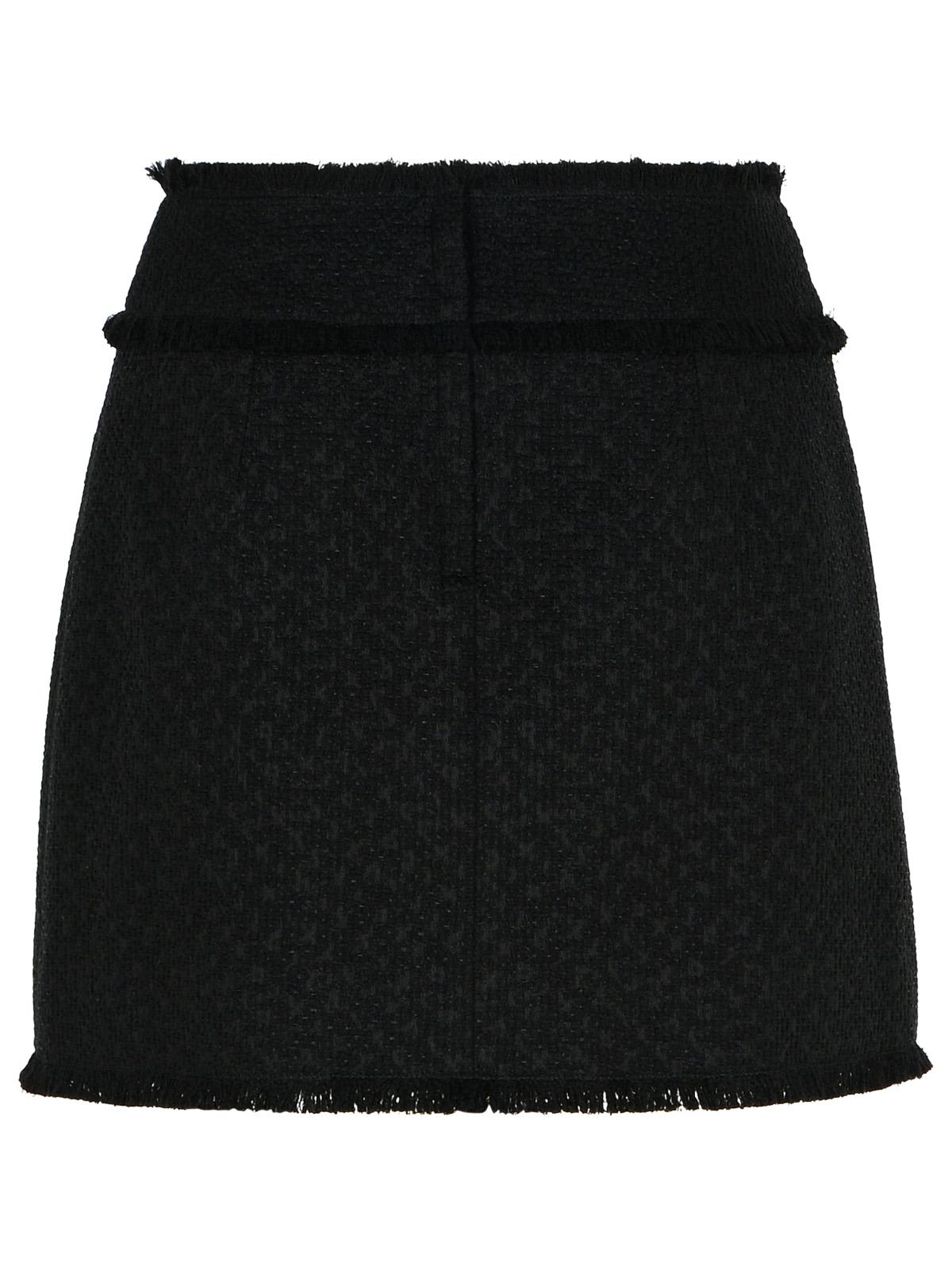 Shop Dolce & Gabbana Black Wool Blend Miniskirt