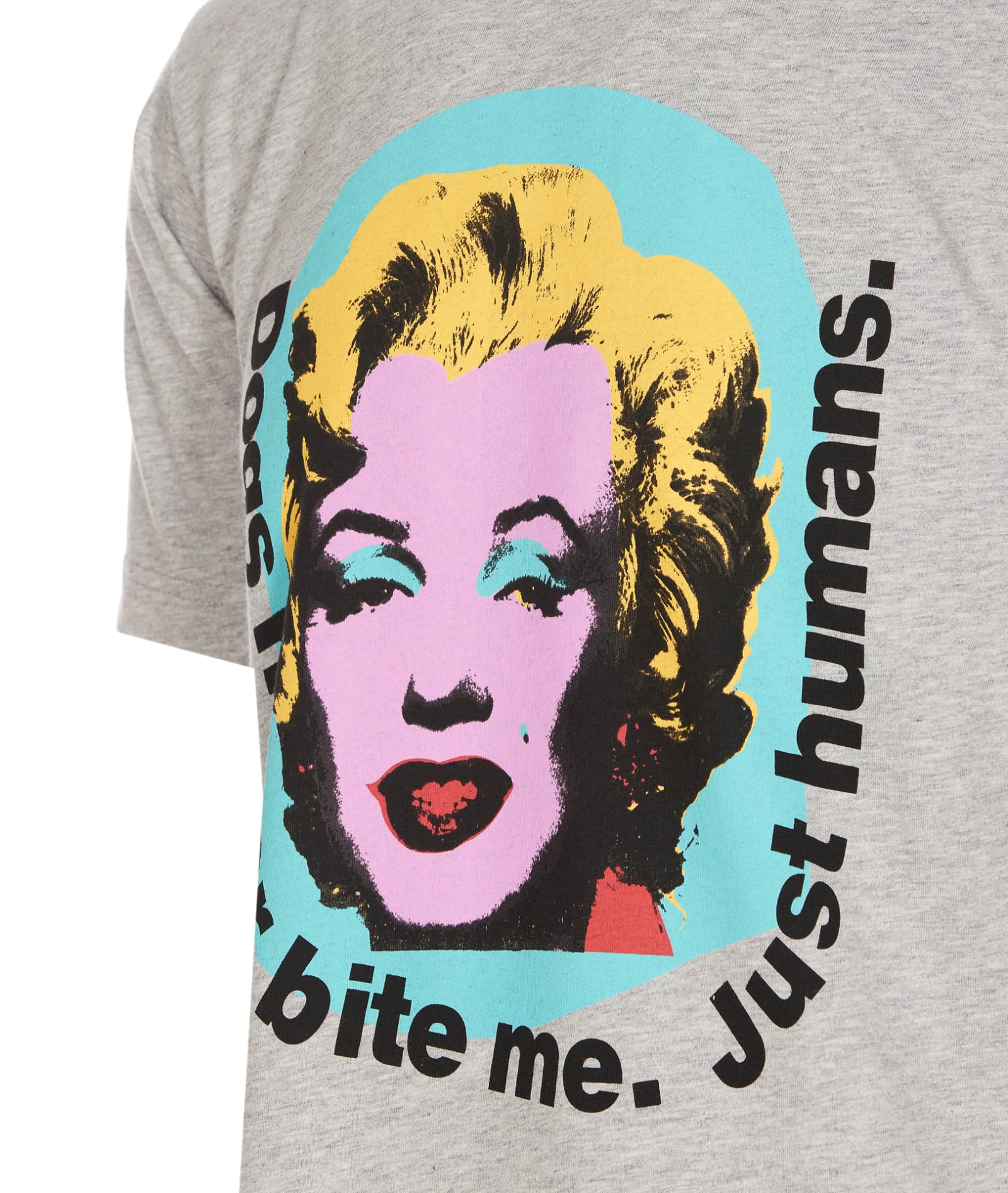 Shop Comme Des Garçons Marilyn Monroe Print T-shirt In Grey