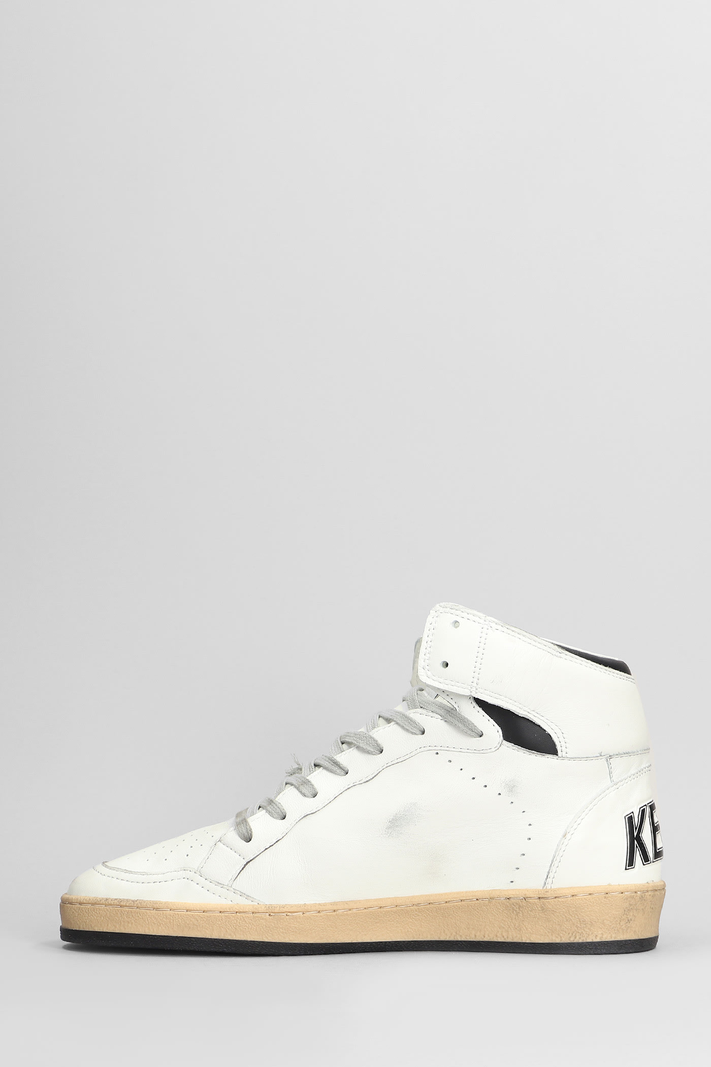 Shop Golden Goose Sky Star Sneakers In White Leather