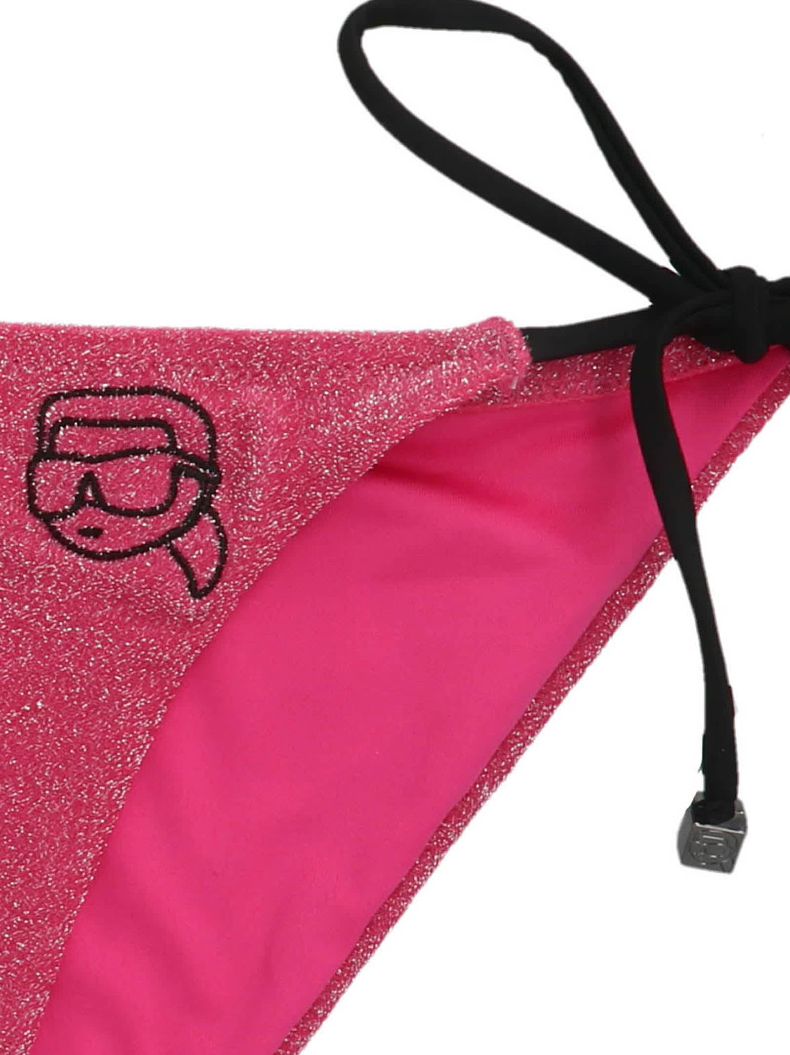 Shop Karl Lagerfeld Ikonik 2.0 Bikini Bottoms In Pink