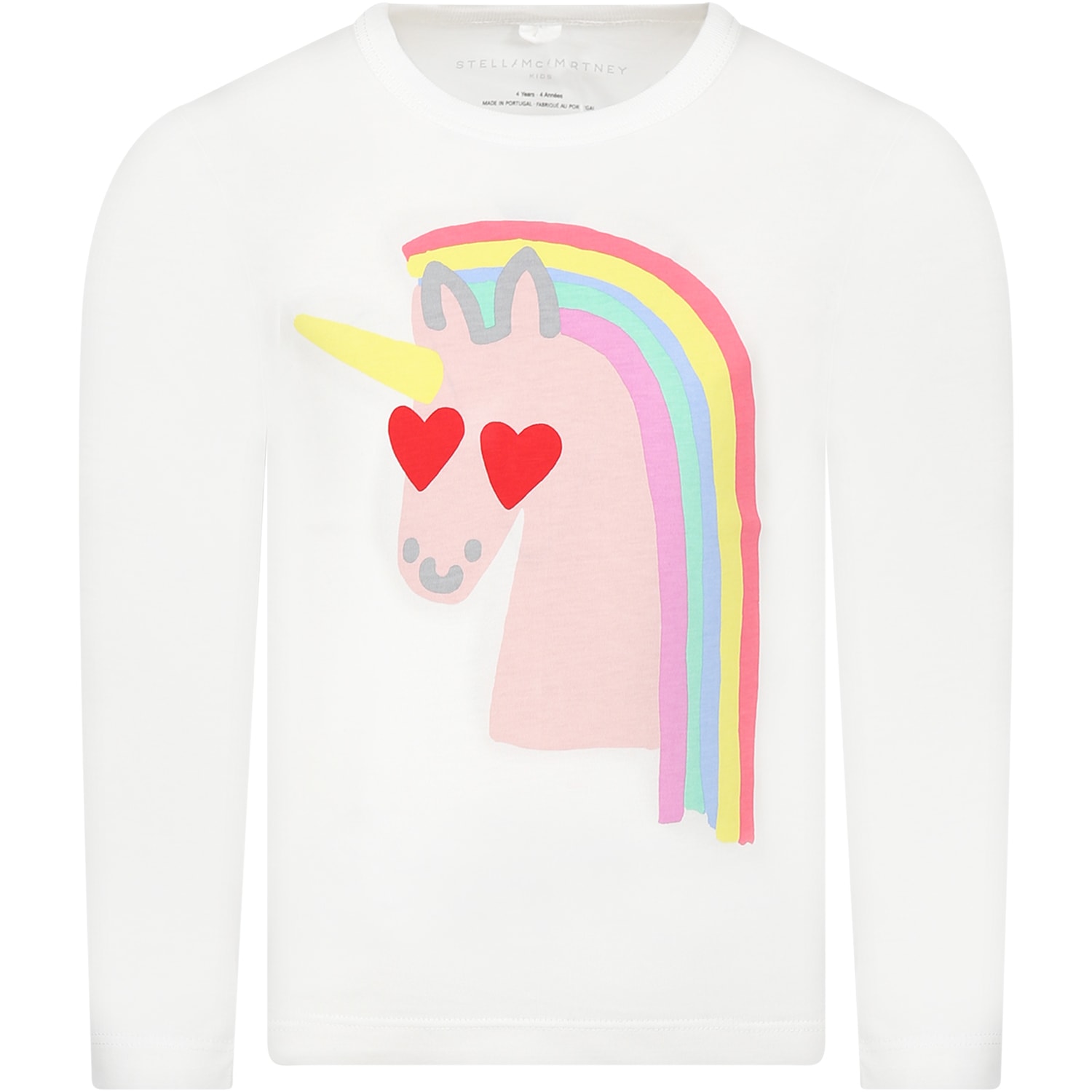Shop Stella Mccartney White T-shirt For Girl With Unicorn