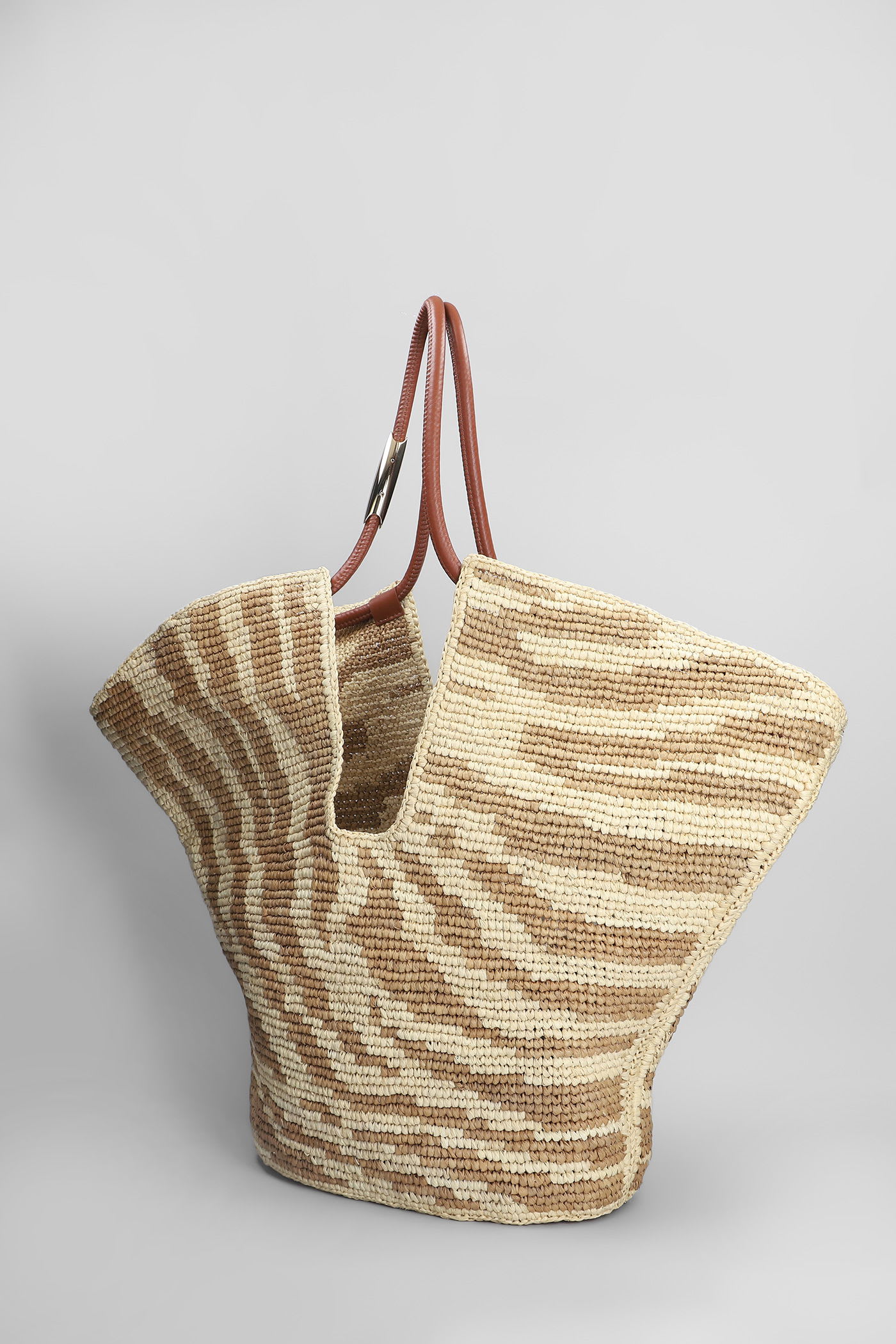 Zimmermann Tote In Beige Raffia In Sand