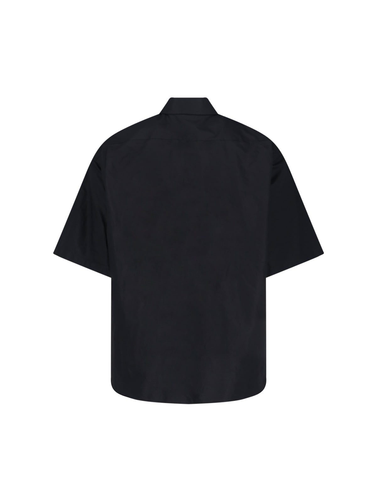 Balenciaga Oversized Logo Shirt In Black