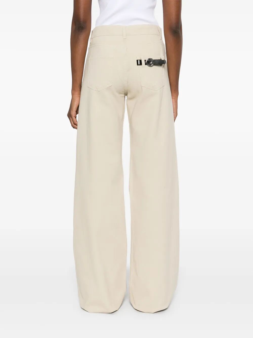 Coperni Trousers Wide-leg Denim Back Pockets In Gray