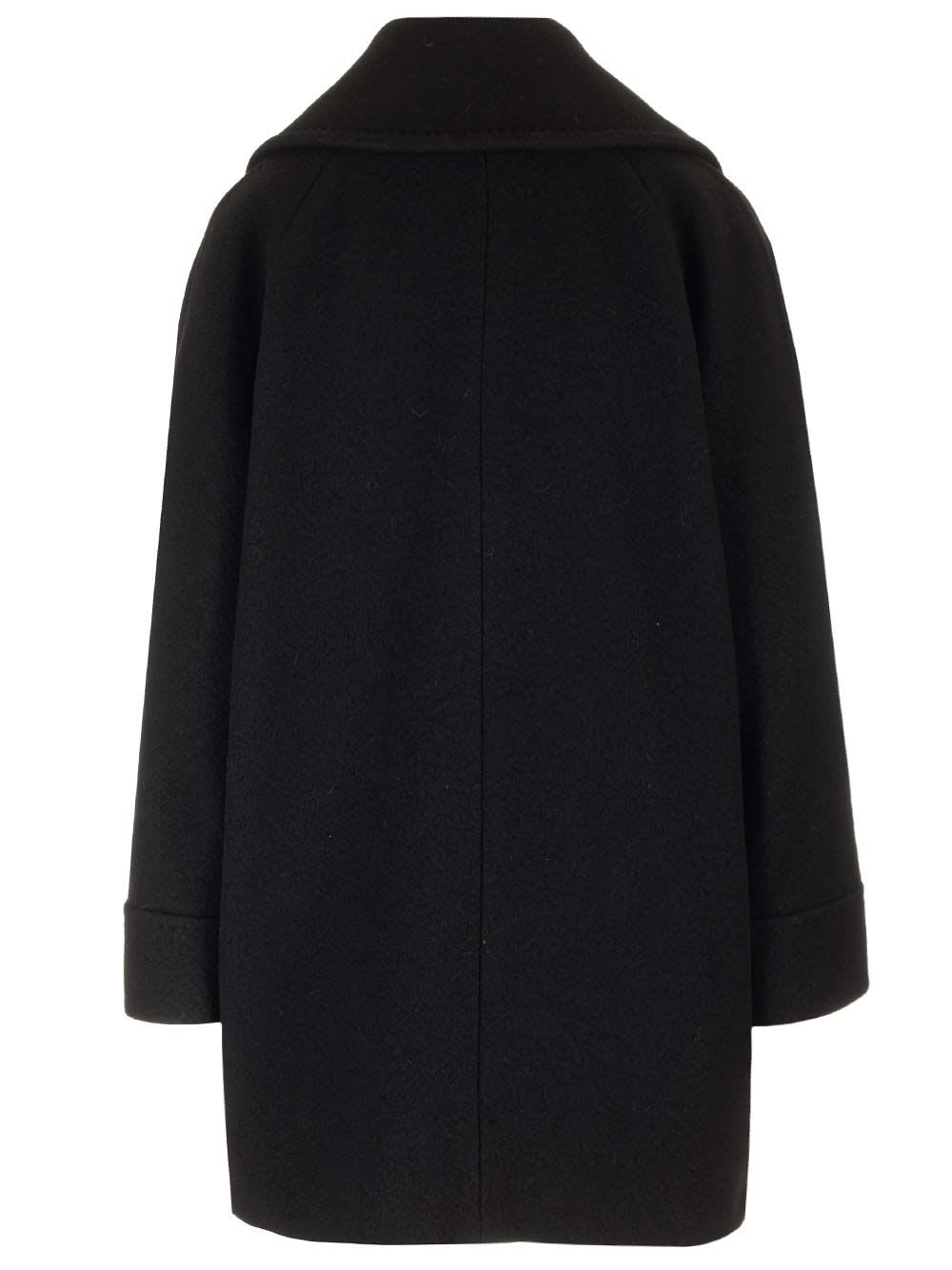 Shop Tagliatore Lilian Wool Drill Coat In Black