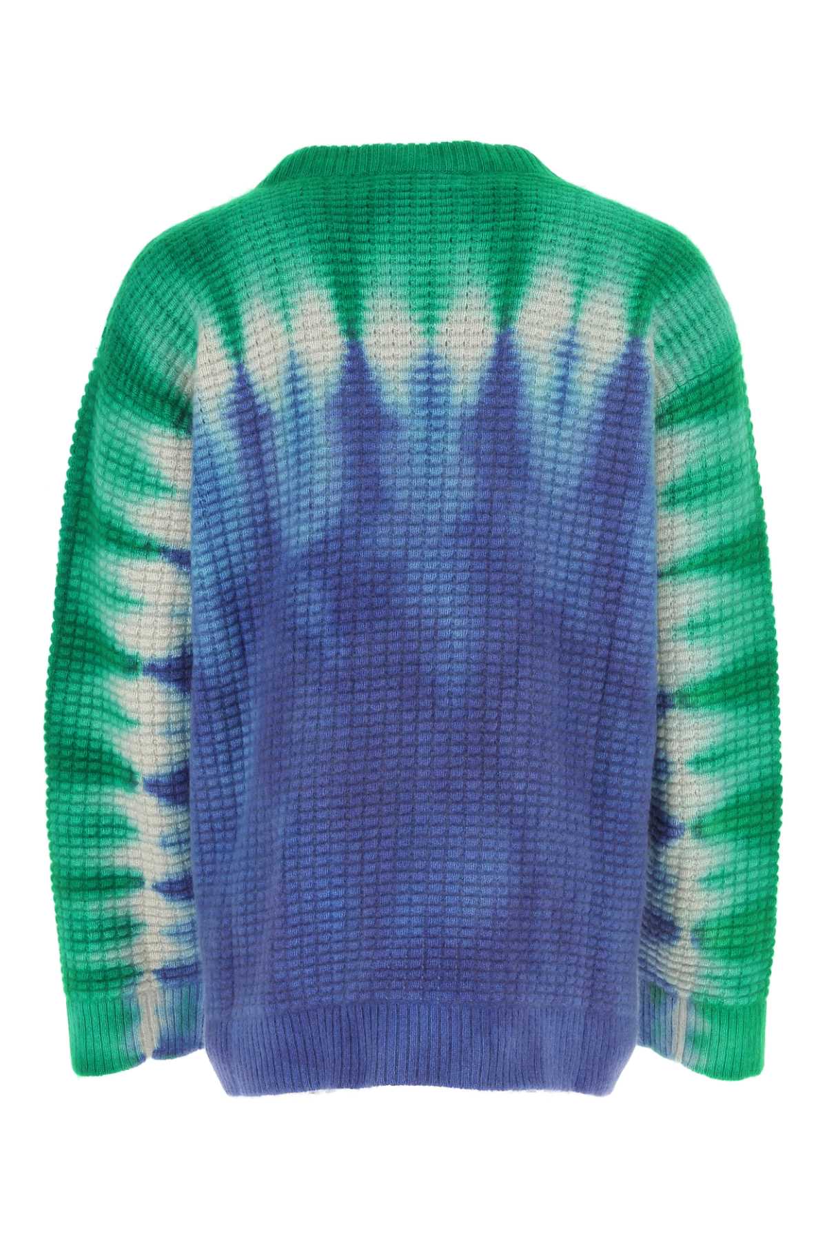 Shop The Elder Statesman Multicolor Cashmere Sweater In Whigectrublu