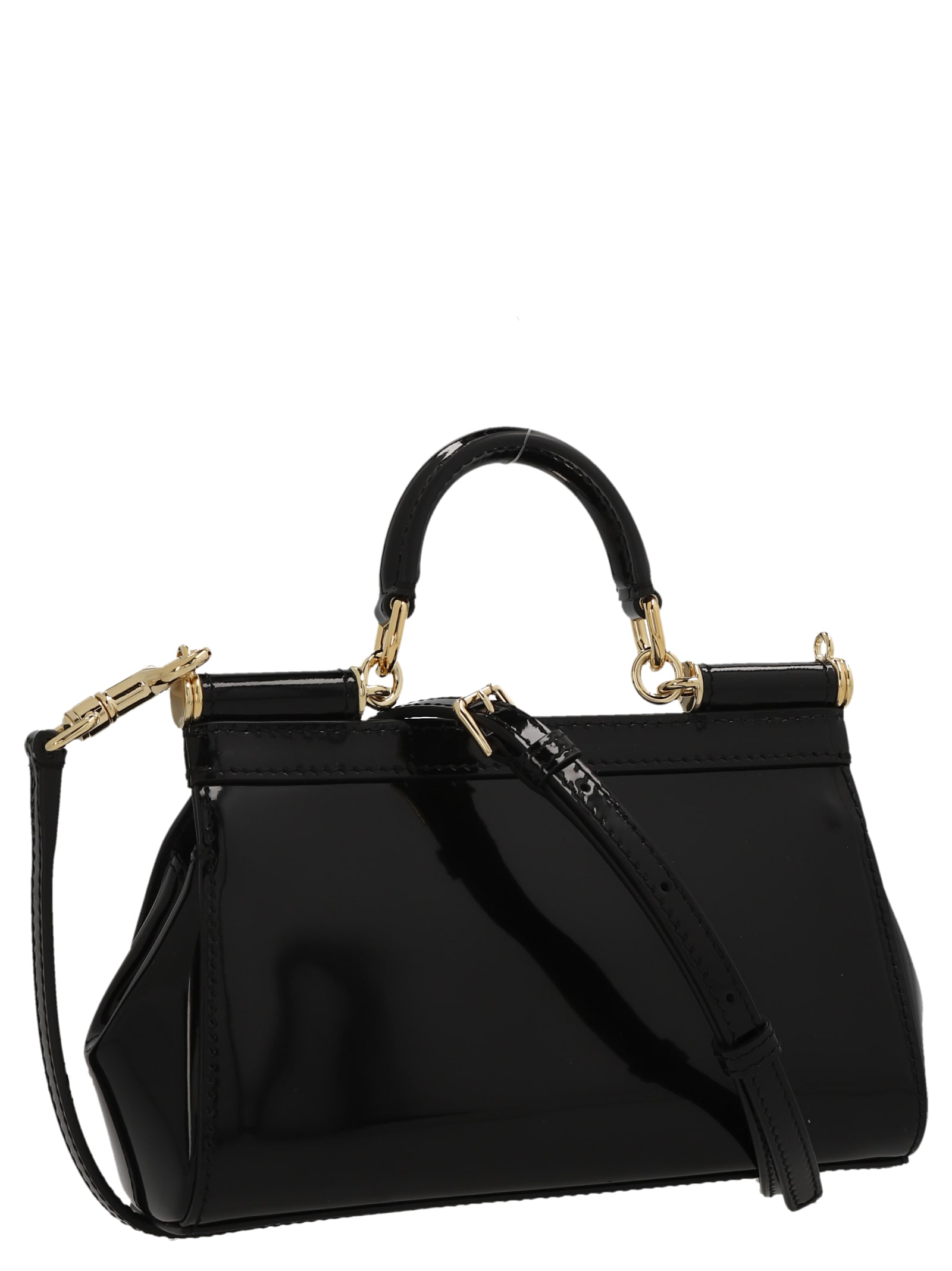 Shop Dolce & Gabbana Sicily Small Handbag In Black