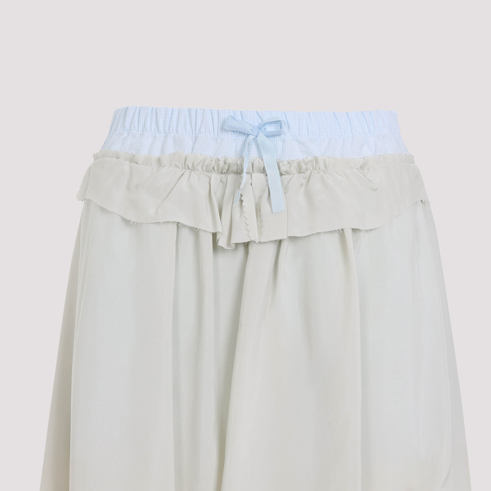 Maison Margiela Maxi Skirt With Flowing Silhouette In White
