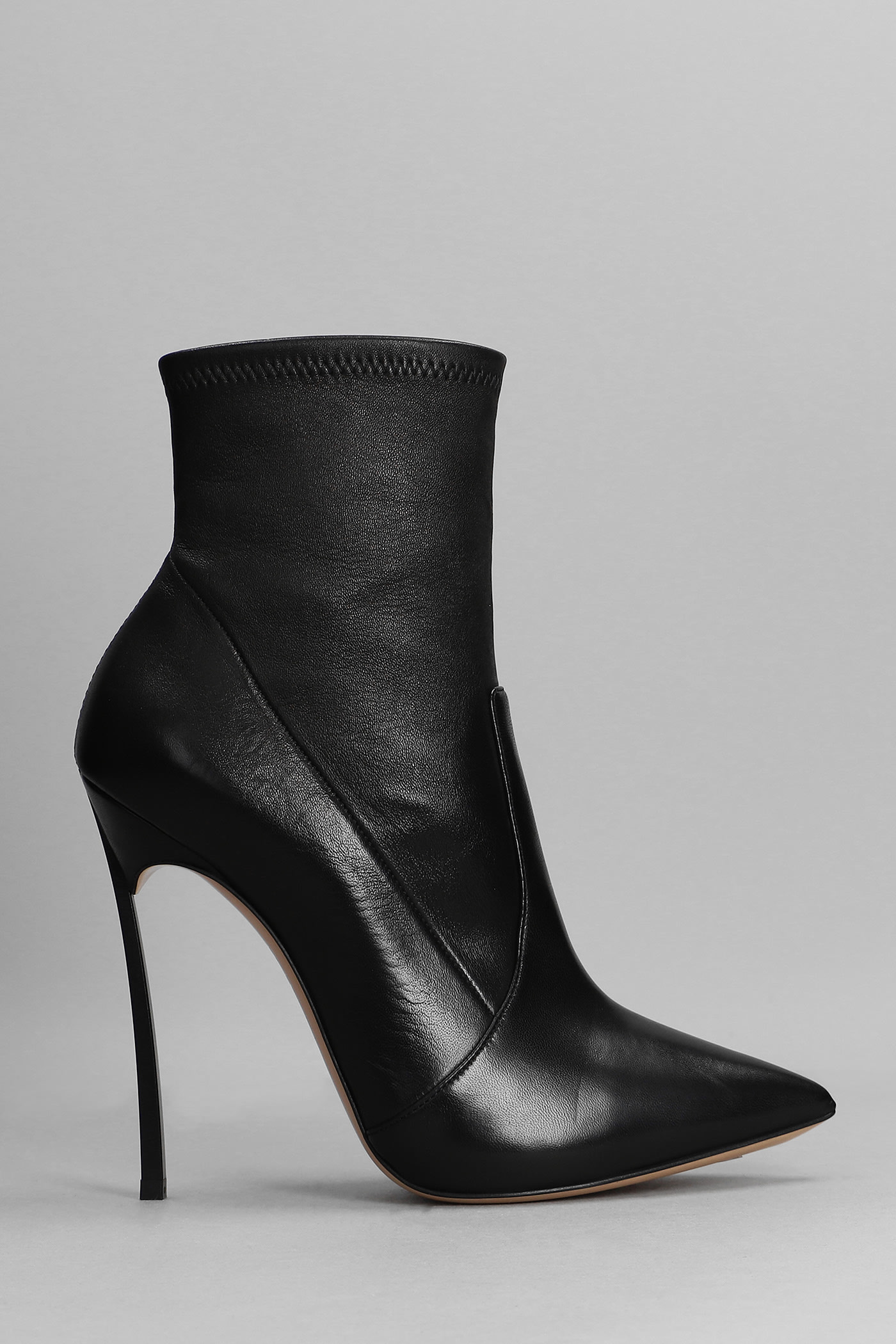 Casadei High Heels Ankle Boots In Black Leather | ModeSens