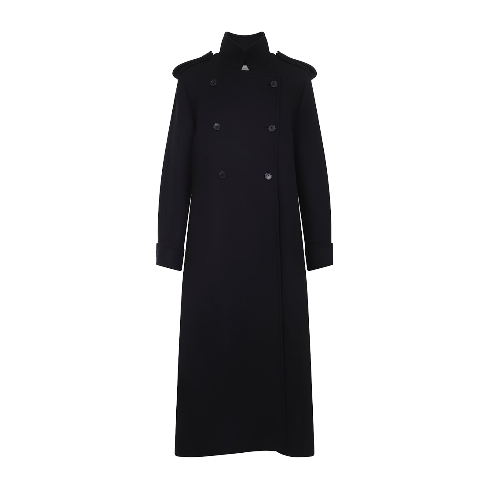 Khaite Donna Double-breasted Coat In Black