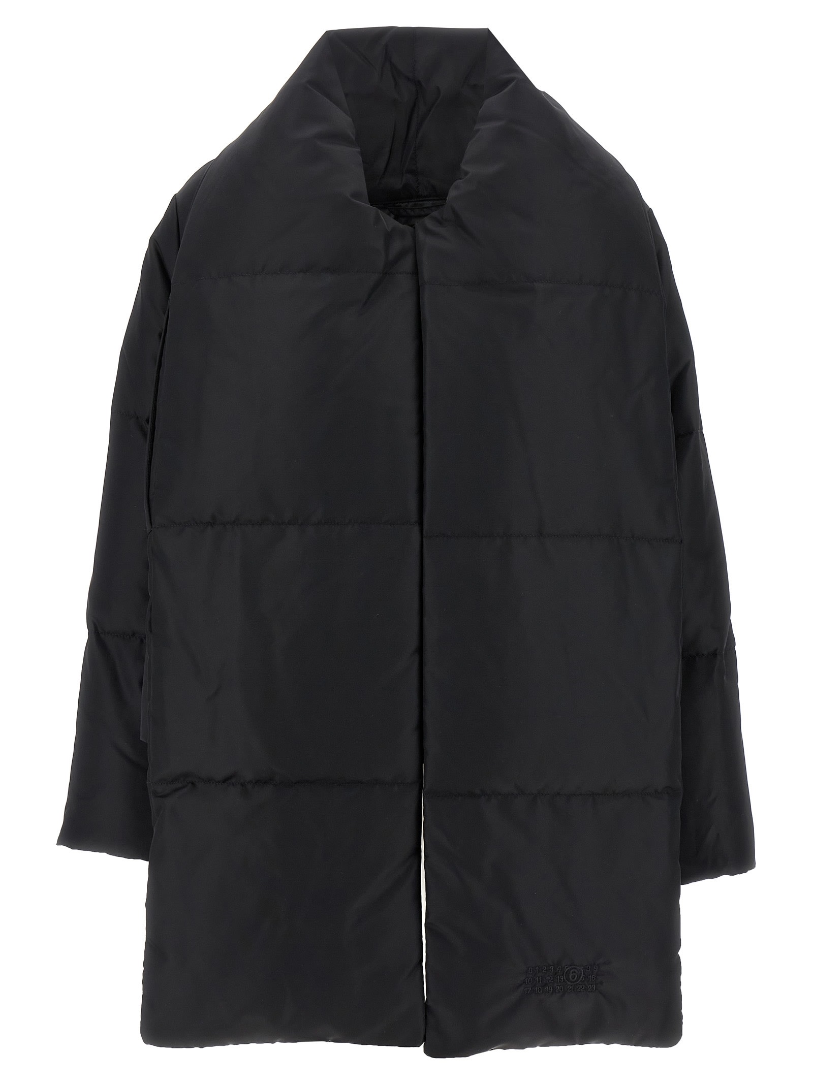 Mm6 Maison Margiela Mm6 By Maison Margiela Scarf Down Jacket In Black