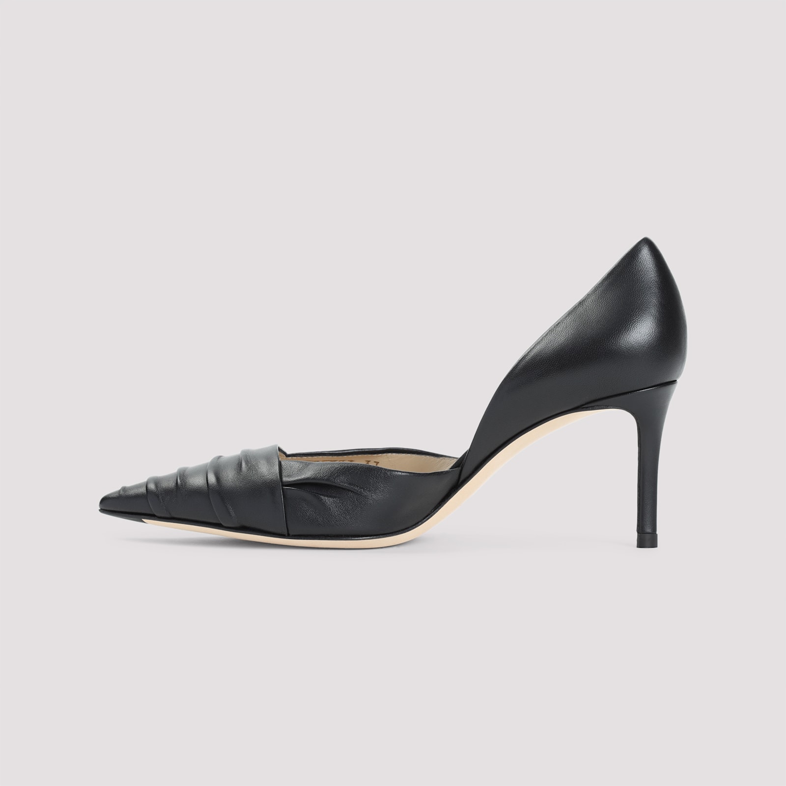 Giorgio Armani 105 Nappa Leather Pumps In Nero