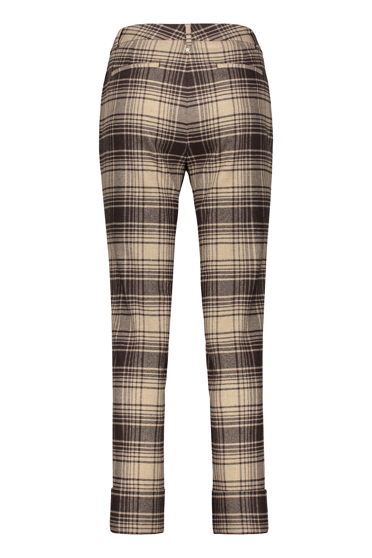 Lorena Antoniazzi Virgin Wool Blend Trousers In Beige