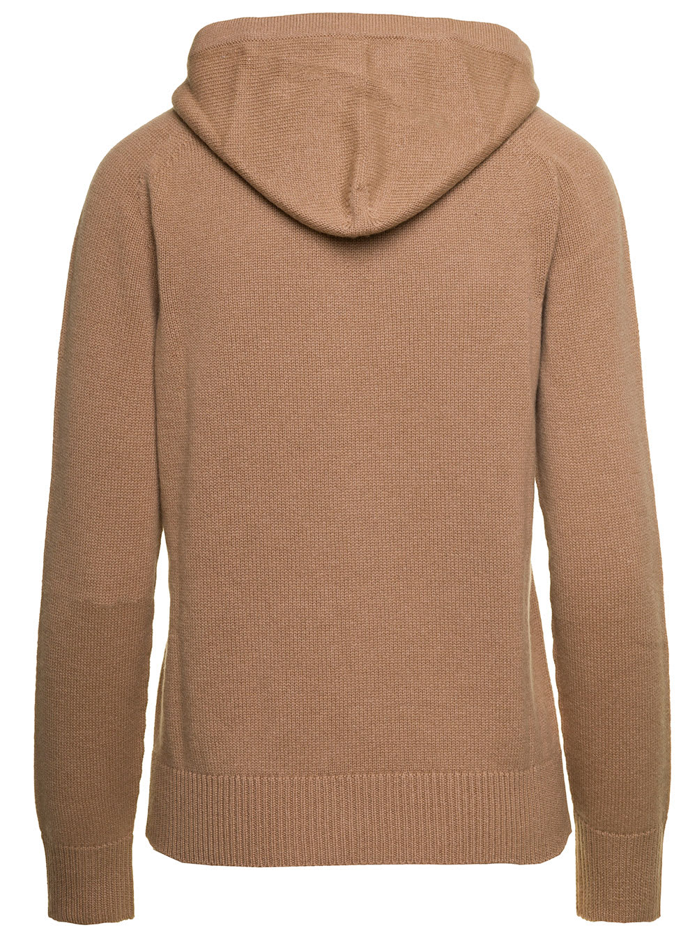 Shop 's Max Mara Virgola Camel Brown Sweatshirt With Drawstring Hood In Cashmere Woman In Beige