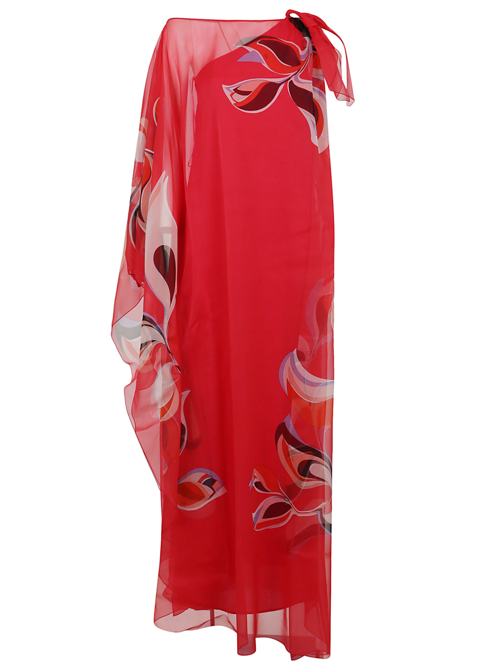 Emilio Pucci One-shoulder Dress With Heliconia Print