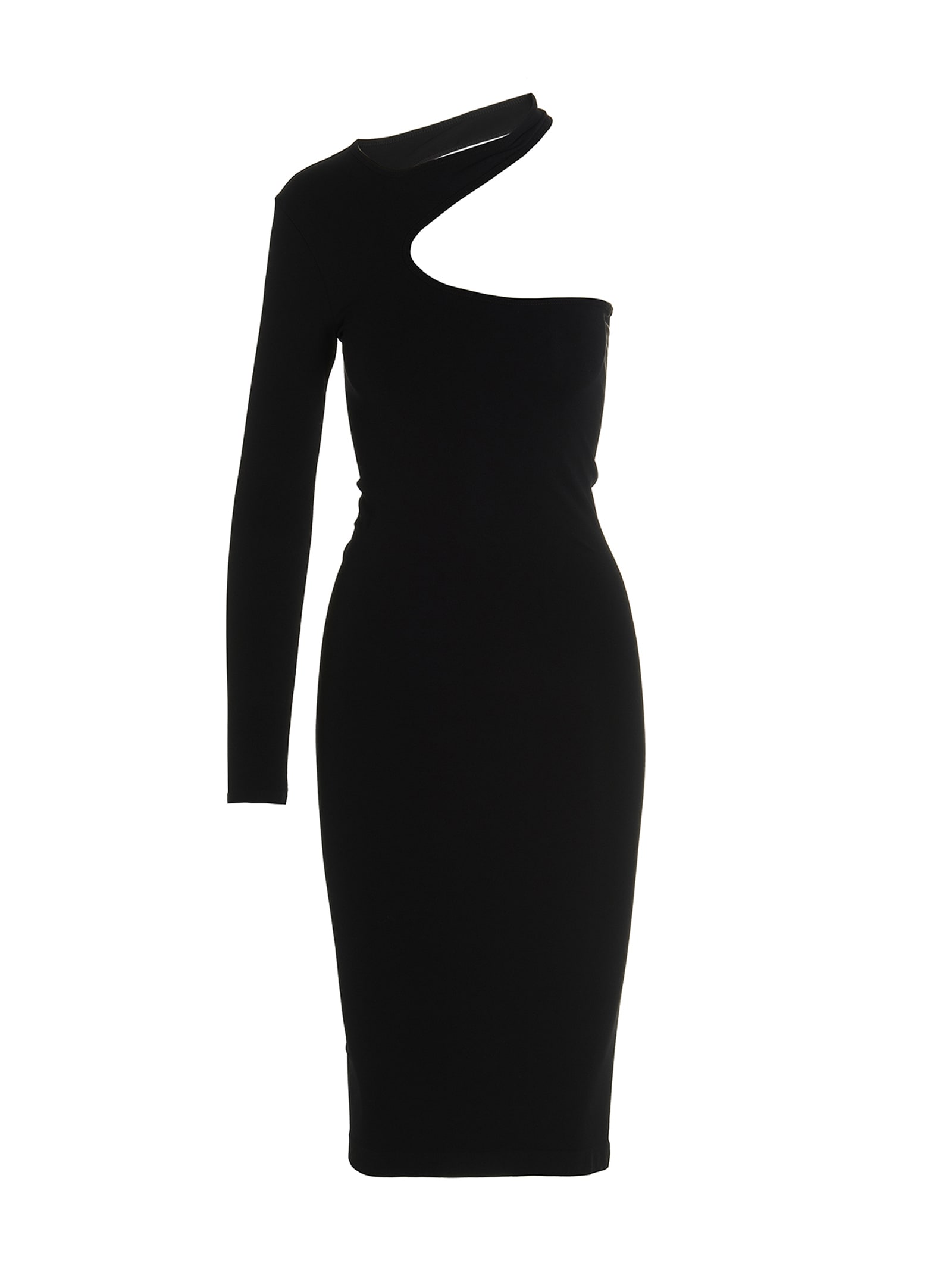 Helmut Lang Cut-out Dress In Black