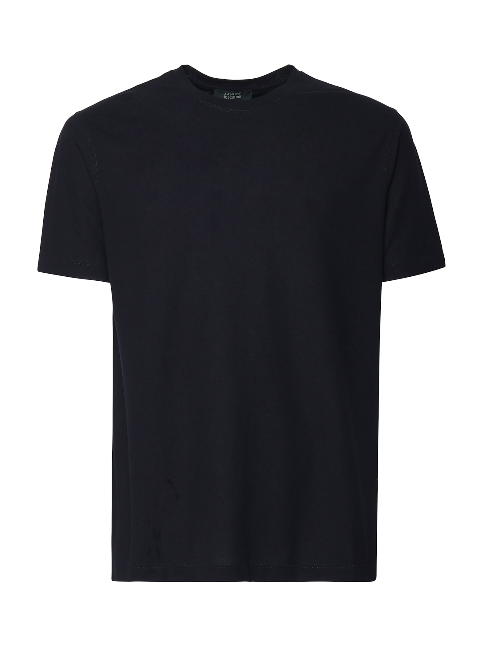 Shop Zanone Crewneck T-shirt In Black