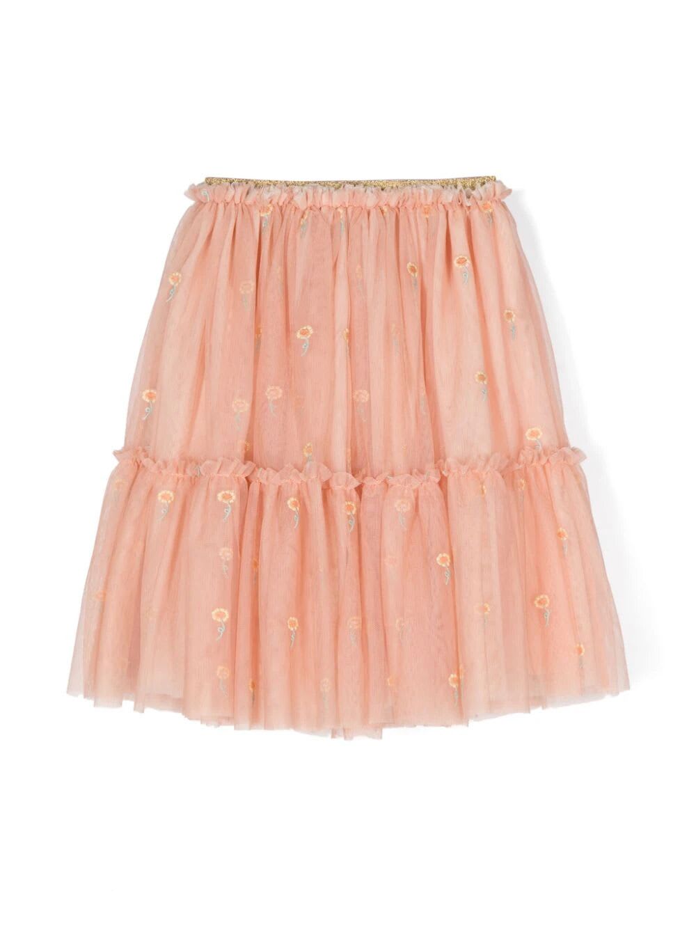 Shop Stella Mccartney Skirt In Em Pink Emboidery