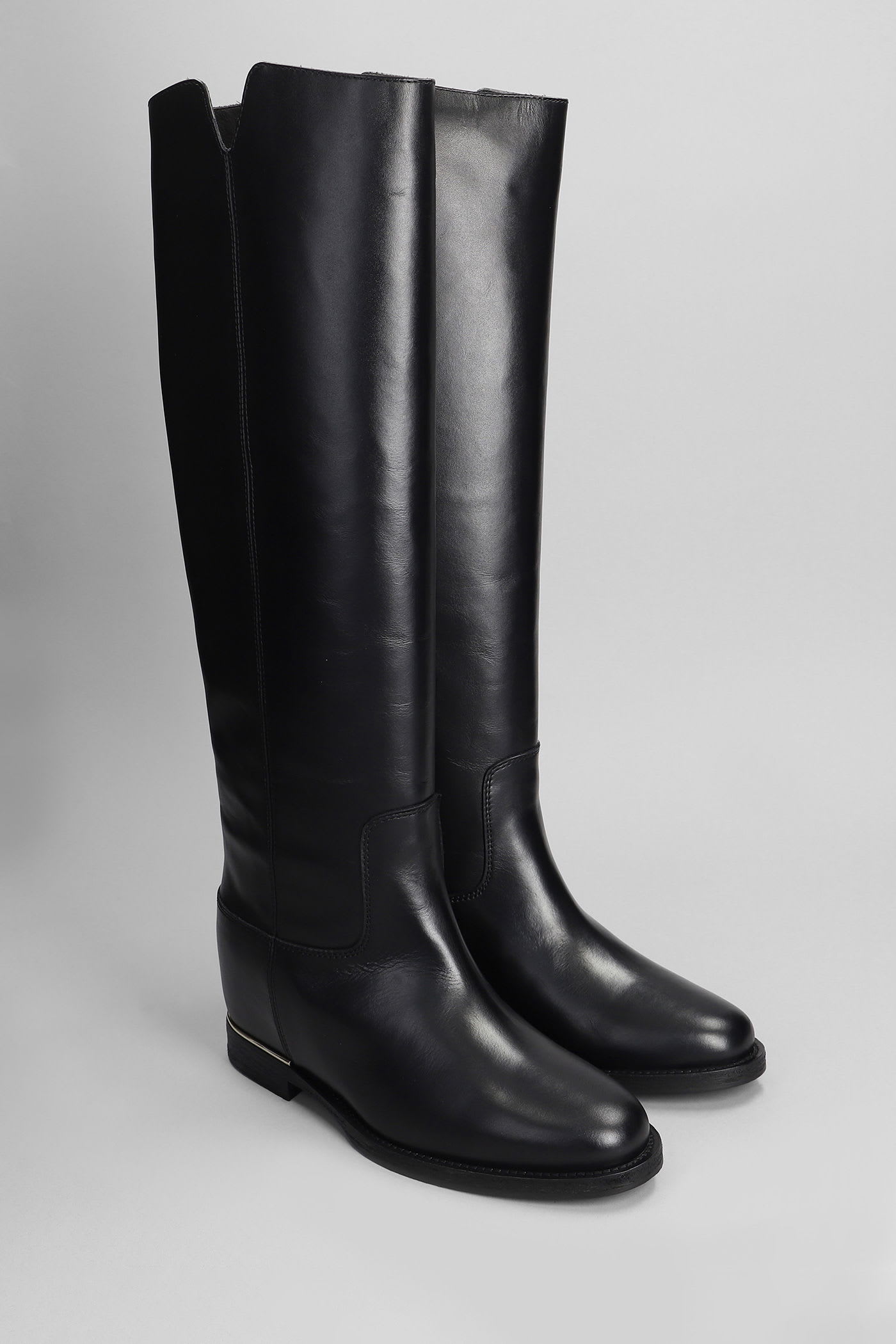 Via Roma 15 In Black Leather In Black
