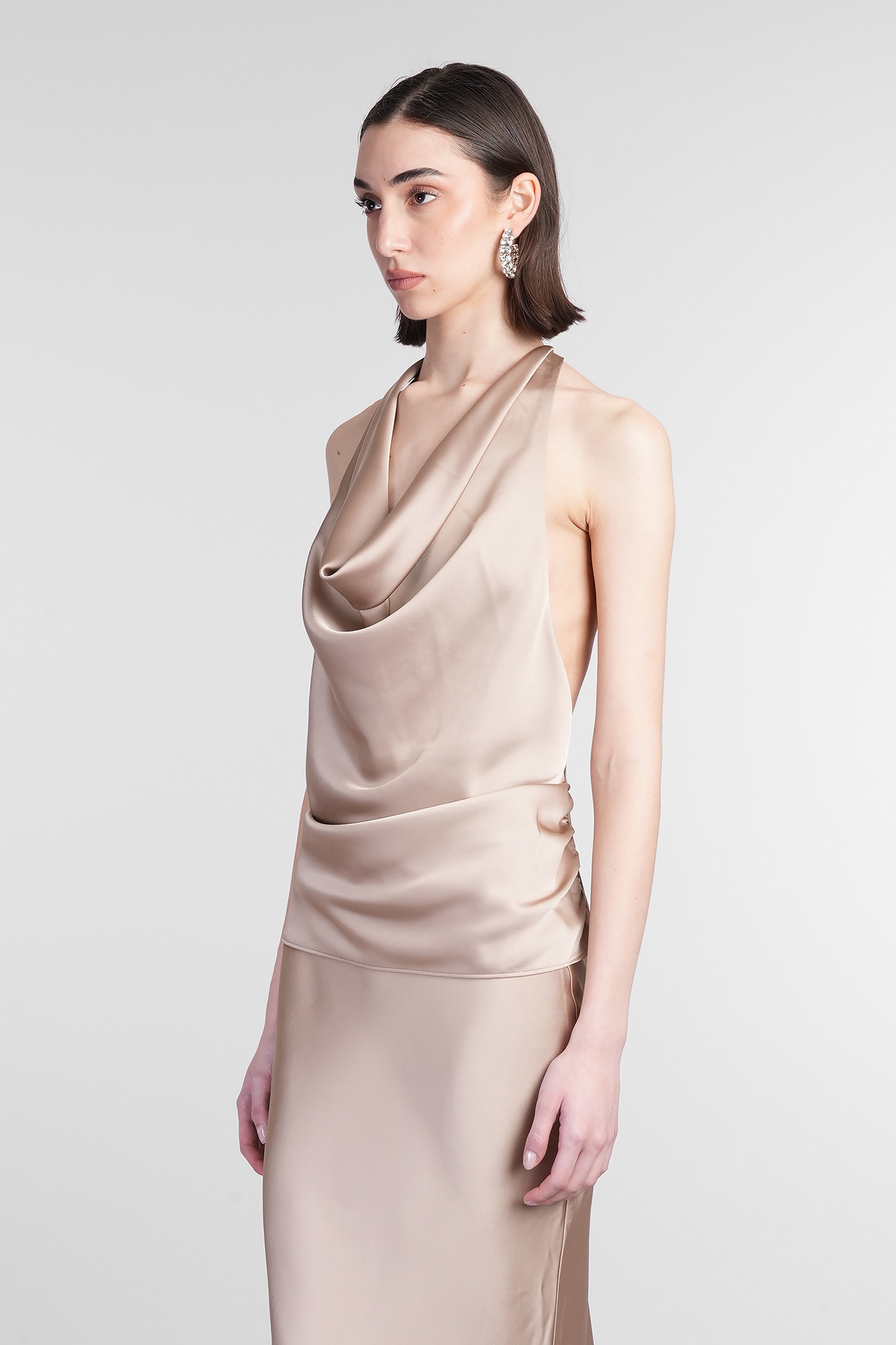 The Andamane Verushka Top Topwear In Grey Polyester In Grey