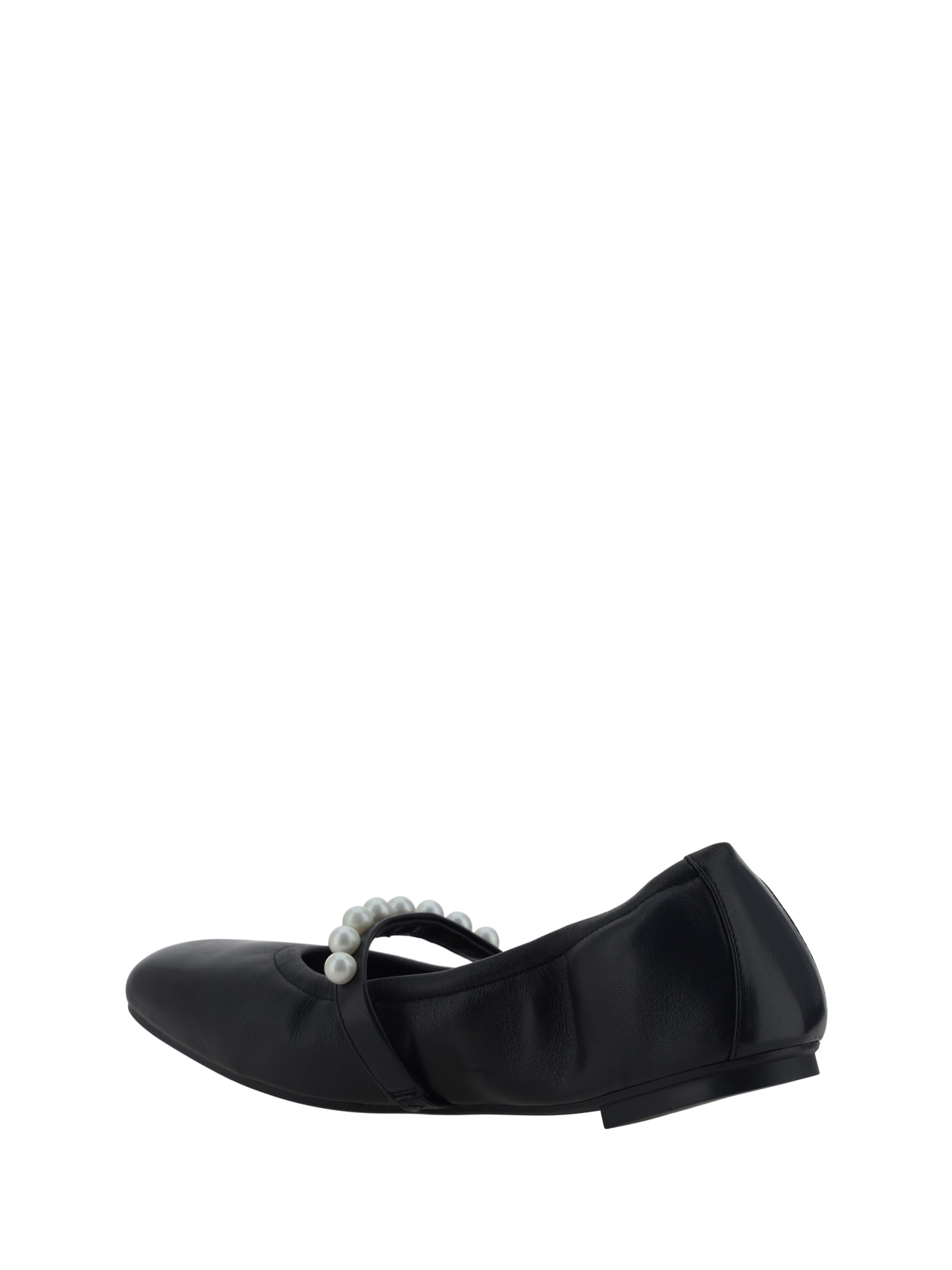 Shop Stuart Weitzman Goldie Ballerinas In Black