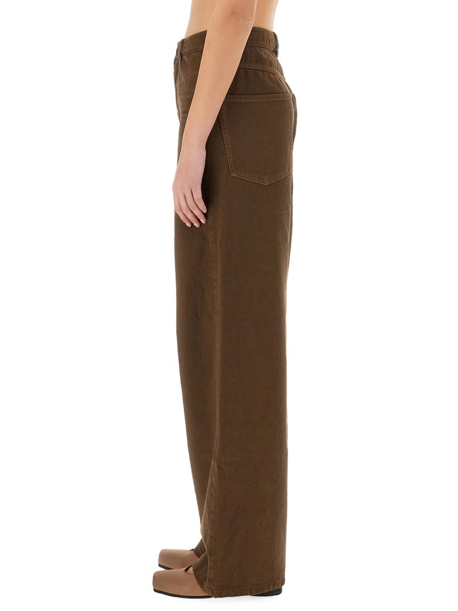 Uma Wang High-waisted Wide-leg Pants In Brown