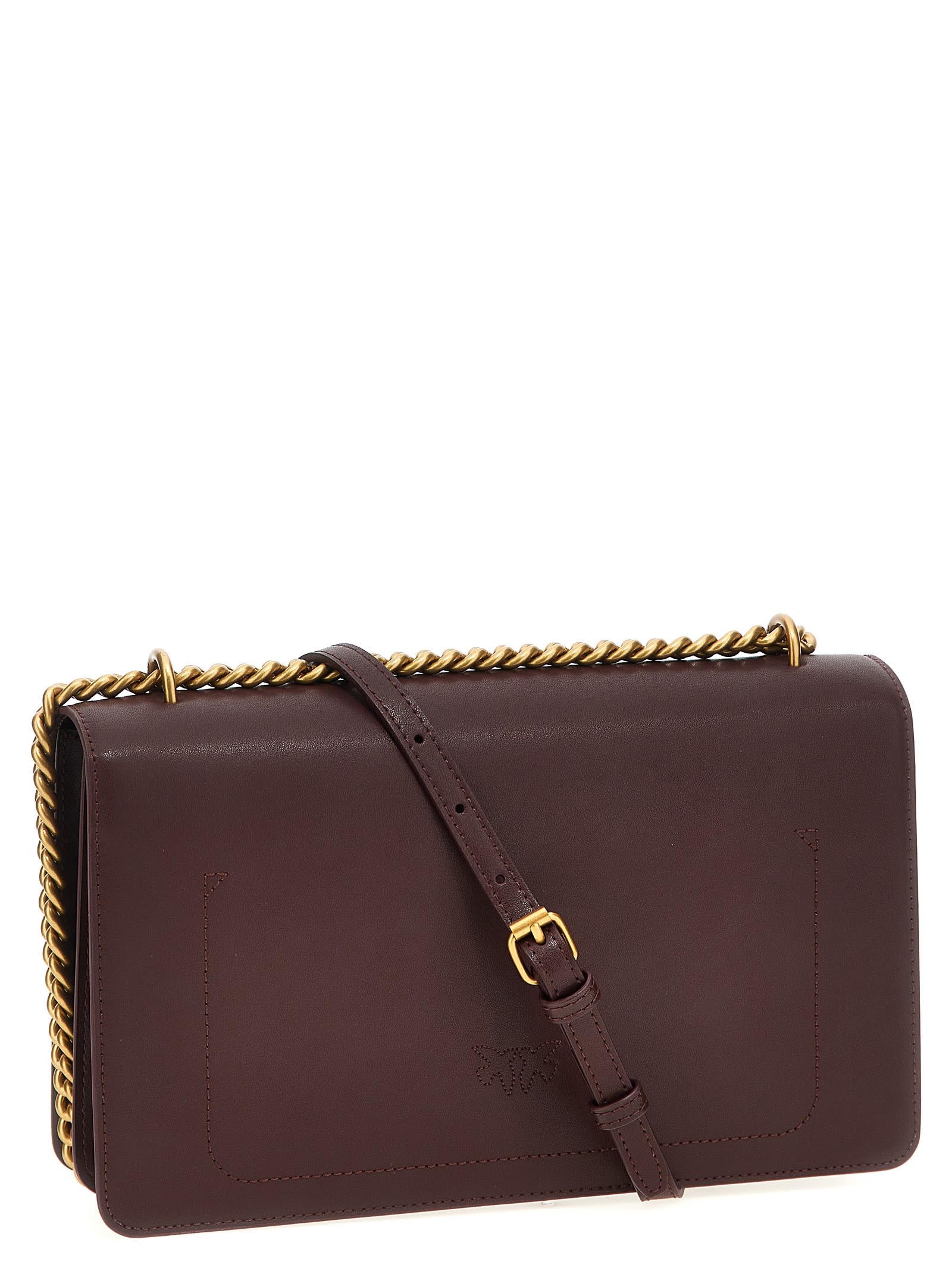 Shop Pinko Love One Classic Simply Crossbody Bag In Purple