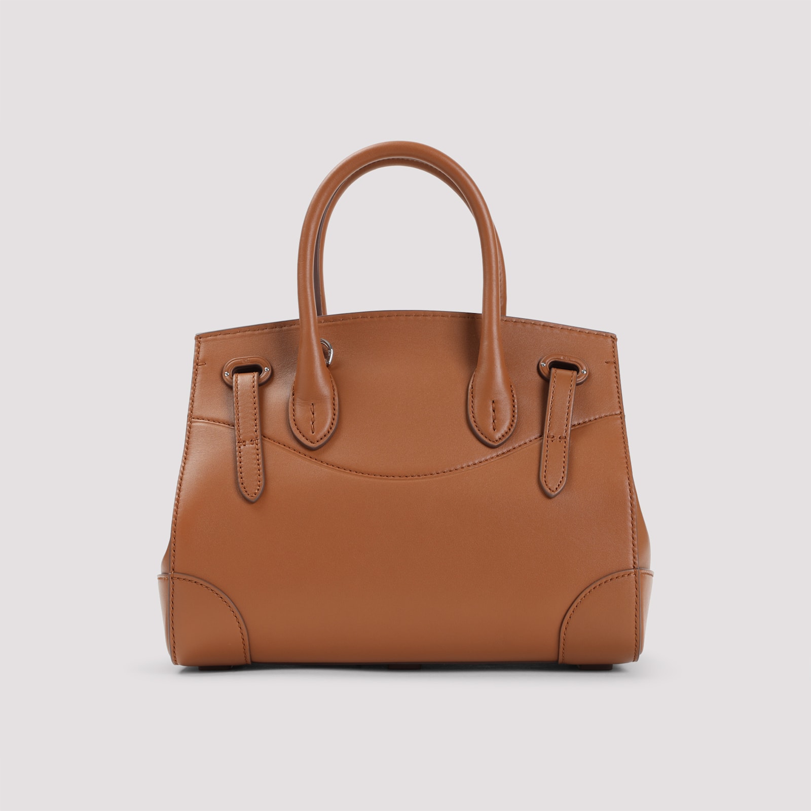 Ralph Lauren Collection Ricky 27 Calf Leather Handbag In Brown