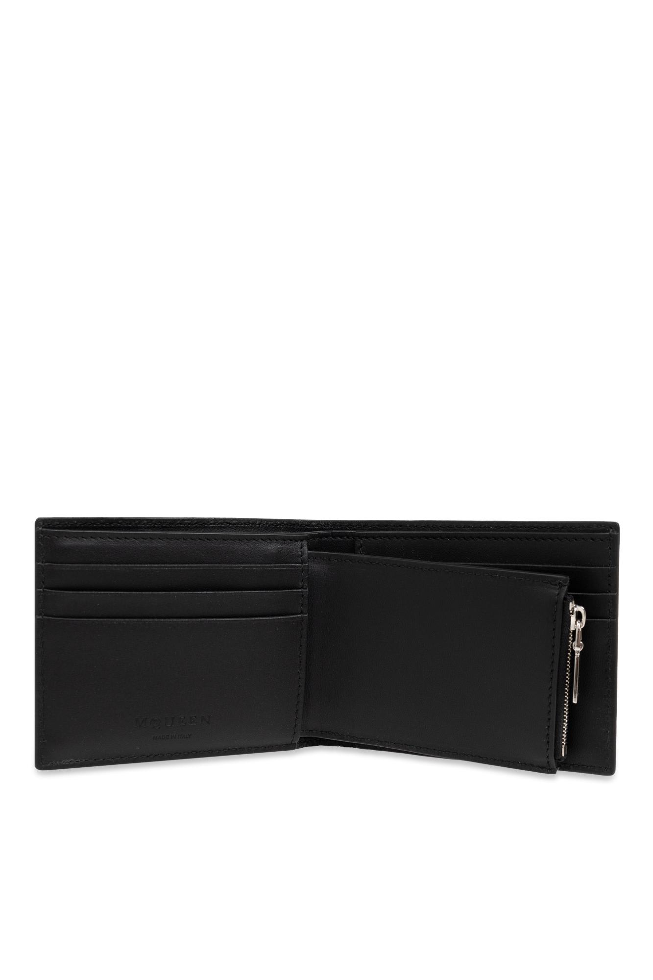 Shop Alexander Mcqueen Leather Wallet In Black