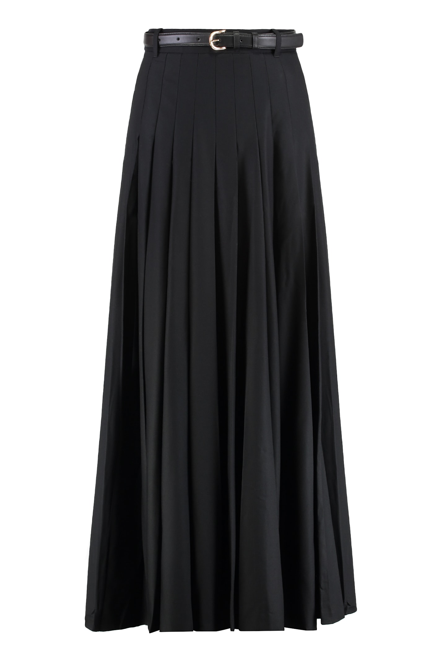 Self-portrait Pleated Skirt In Black