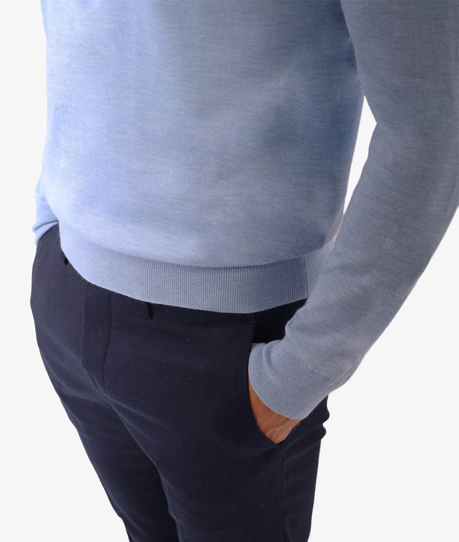 Shop Larusmiani V-neck Sweater Pullman Sweater In Lightblue