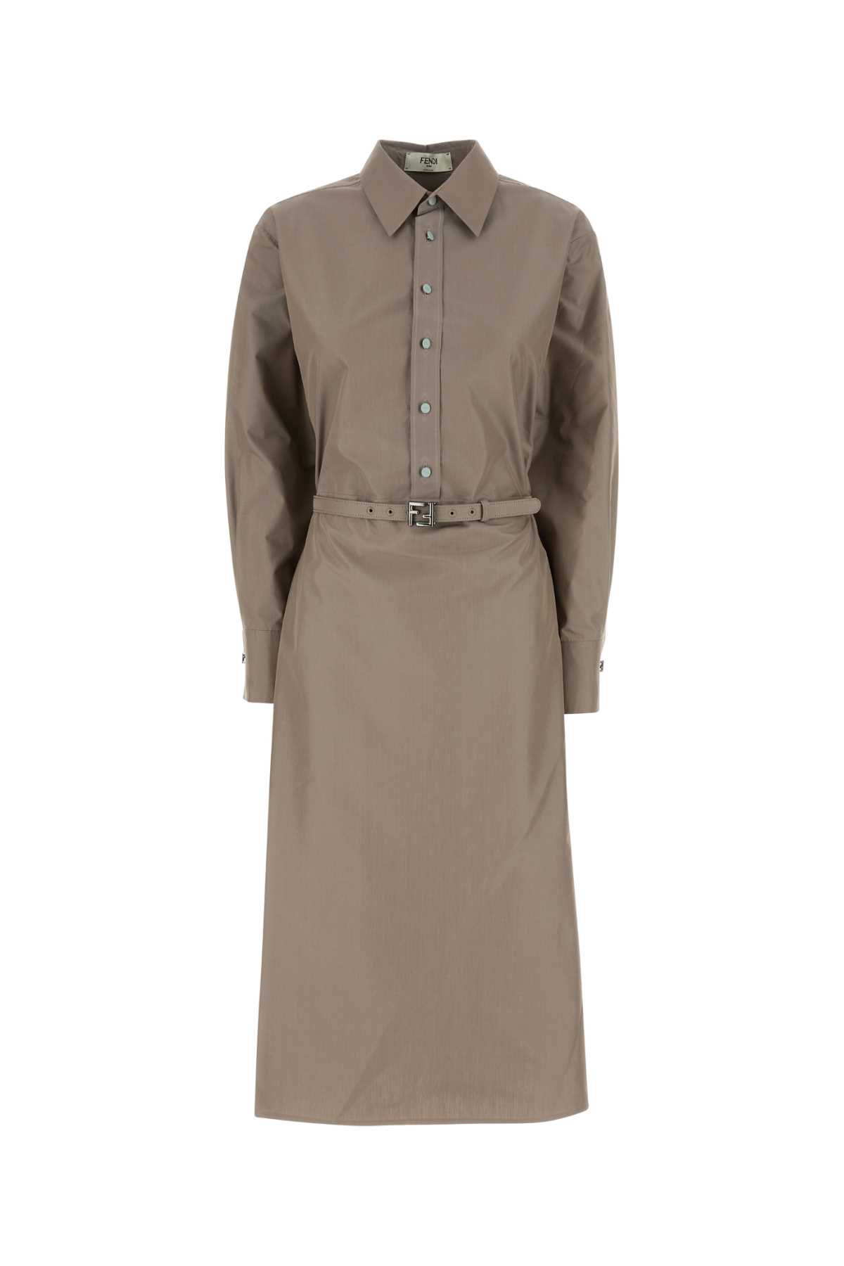 【送料&関税込】Fendi Cappuccino Poplin Shirt Dress Fendi Cappuccino Poplin Shirt Dress | ModeSens