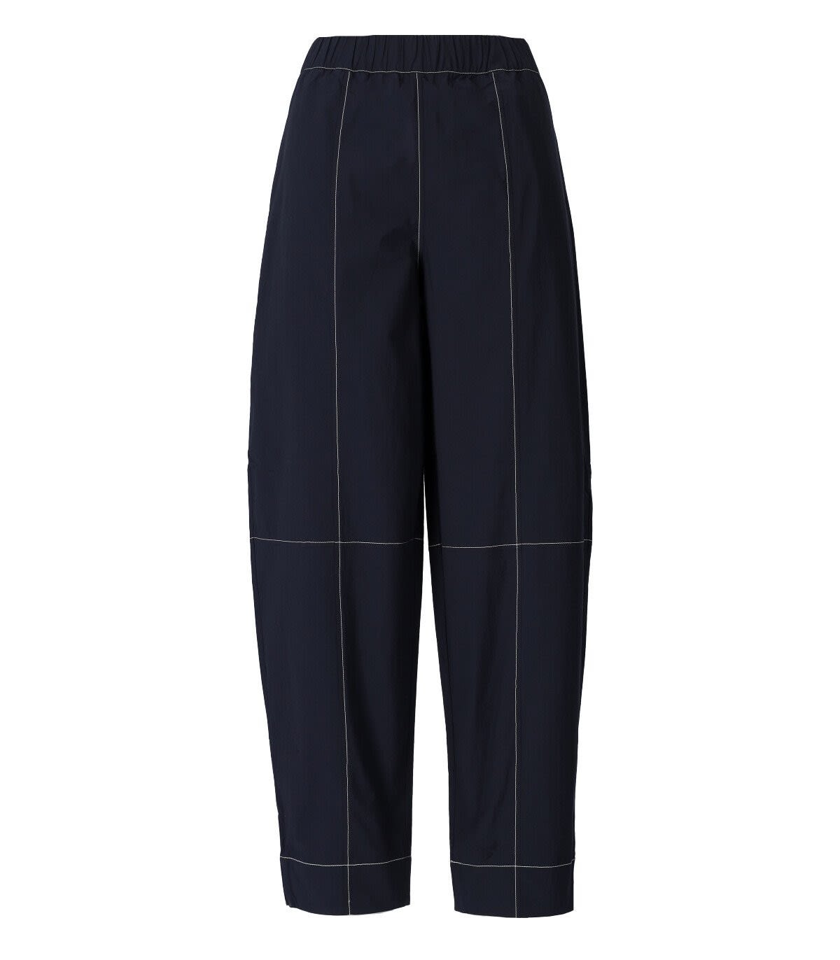 GANNI GANNI BLUE CREPE TROUSERS