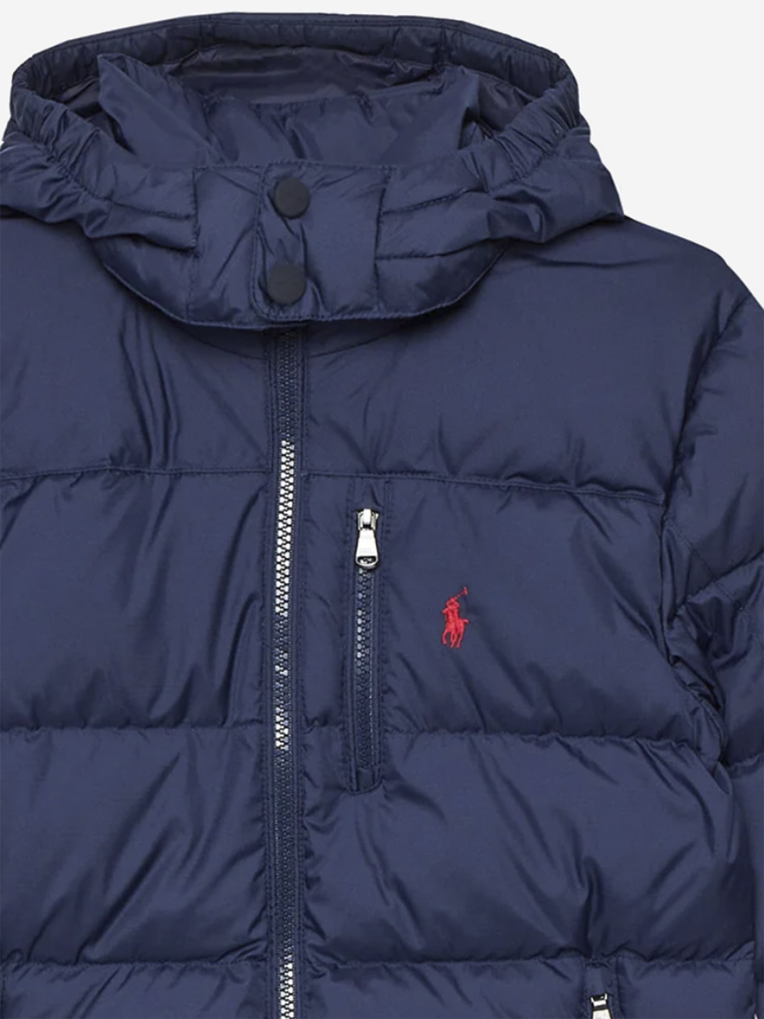 Polo Ralph Lauren Kids' Water Resistant 650 Fill Power Down Puffer Jacket With Removable Hood In Blue