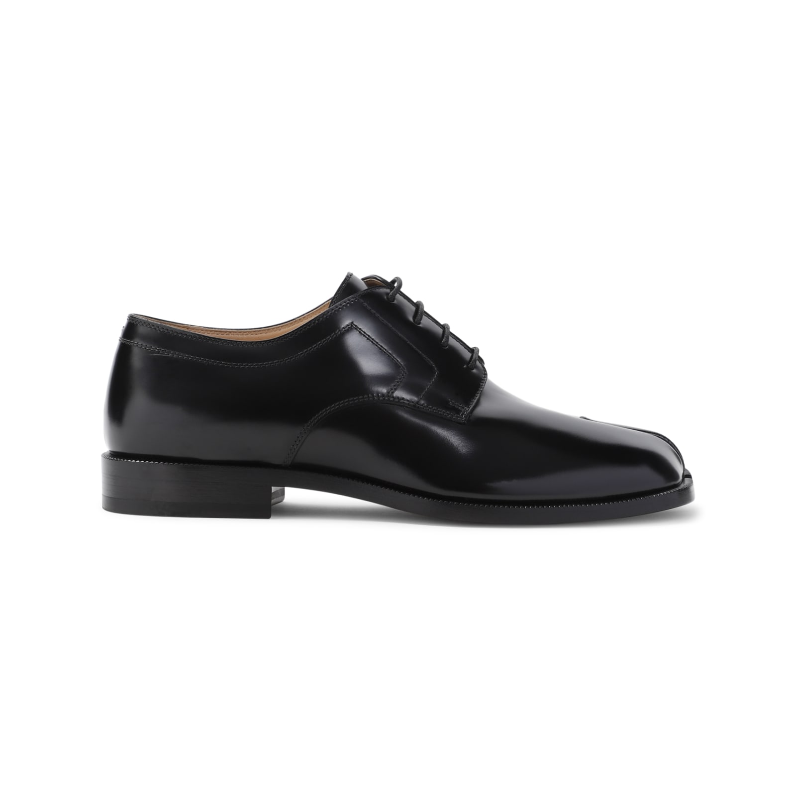 Shop Maison Margiela Marni Tabi Lace-up Shoes In Black