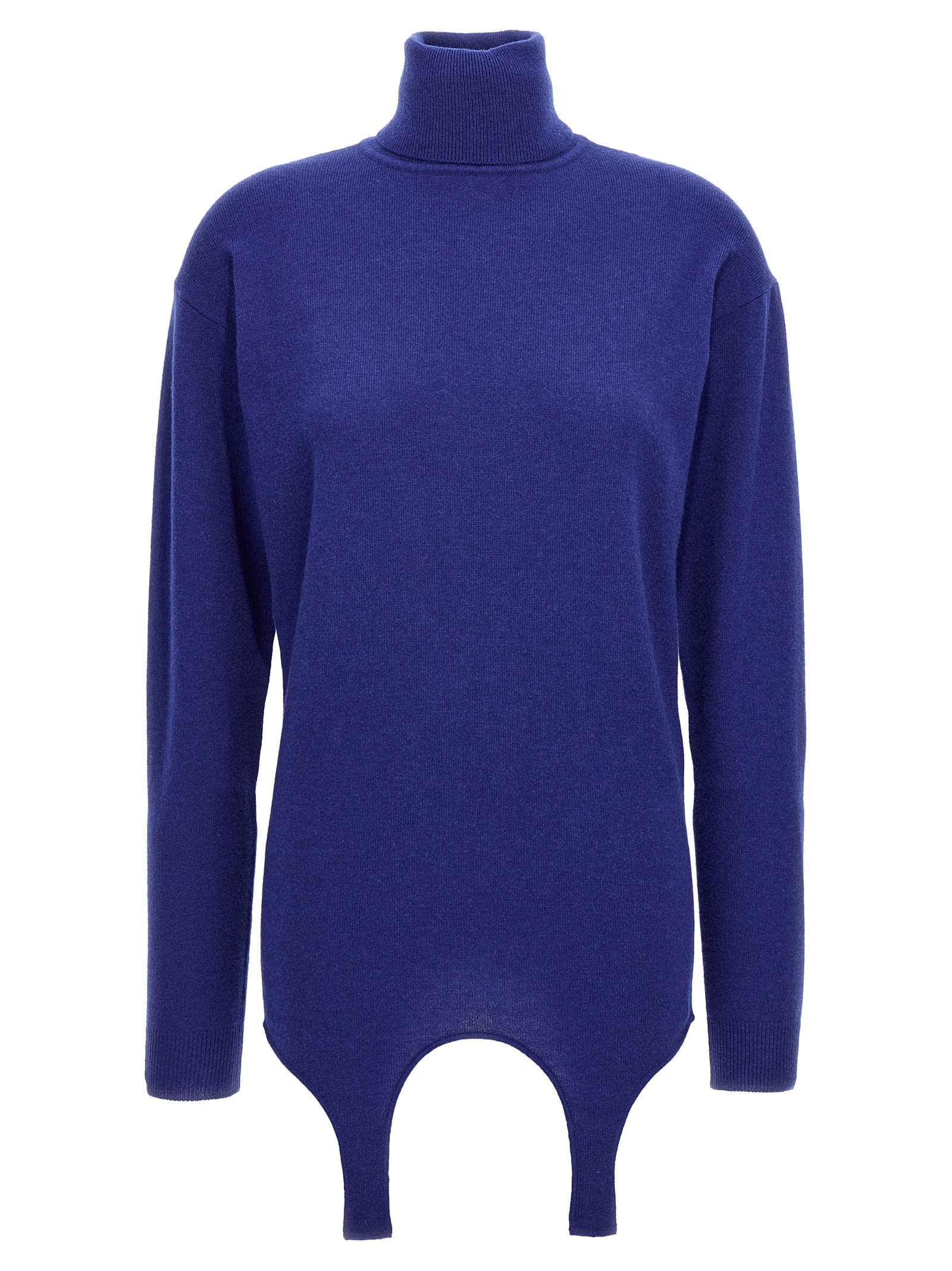 Shop Saint Laurent Garter Sweater In Blue