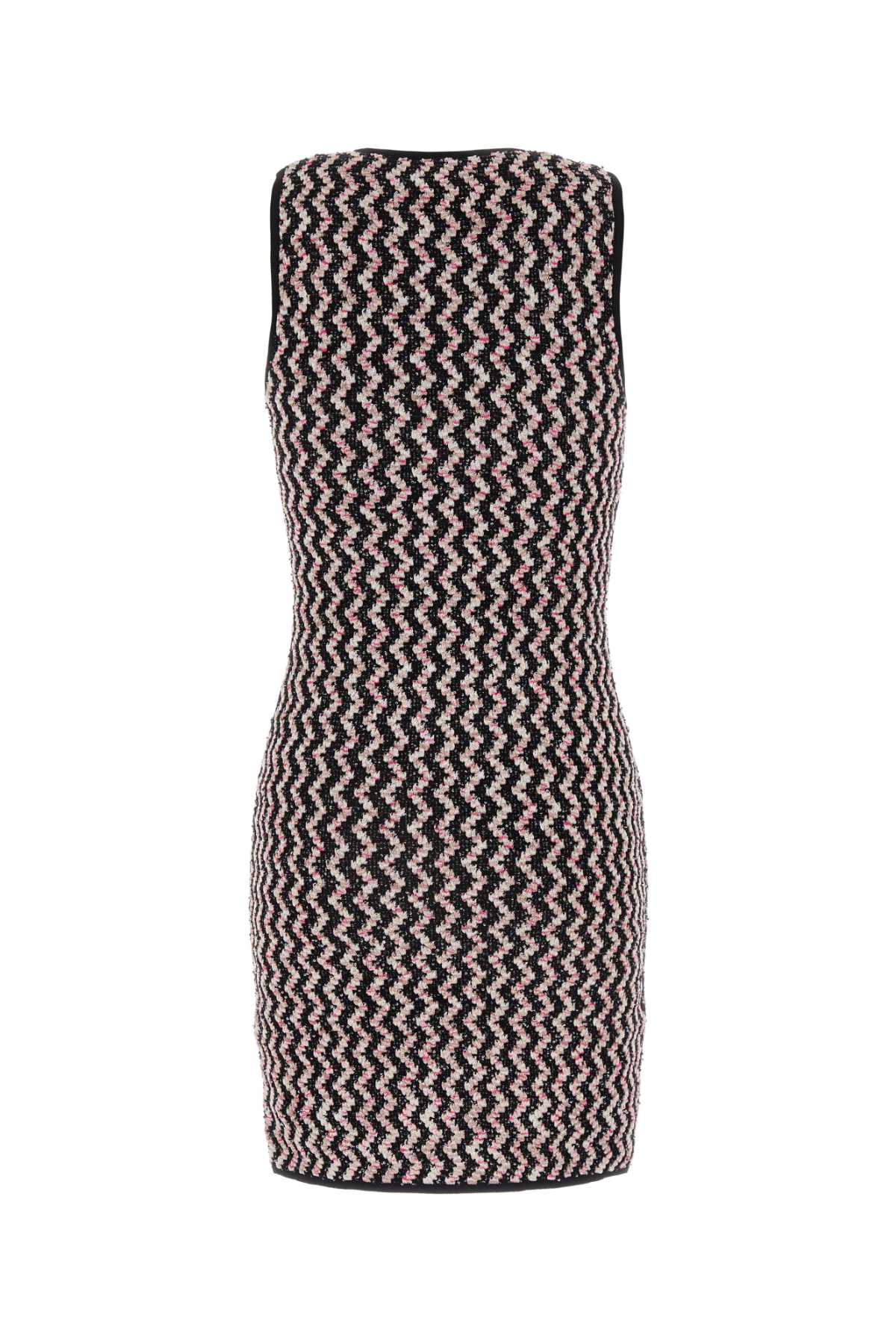 Shop Missoni Embroidered Stretch Viscose Blend Mini Dress In Multirosa