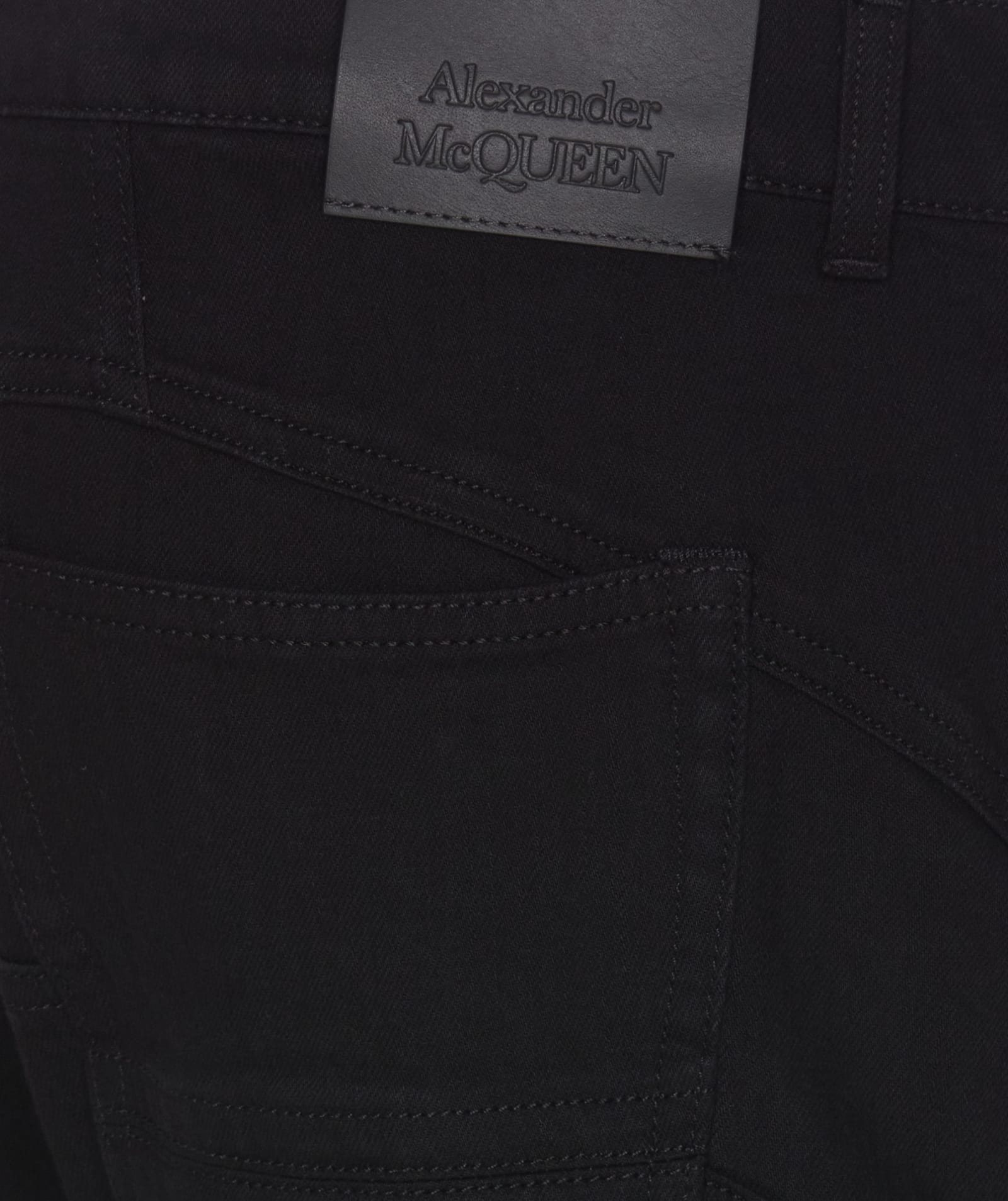 Shop Alexander Mcqueen Denim Jeans In Nero