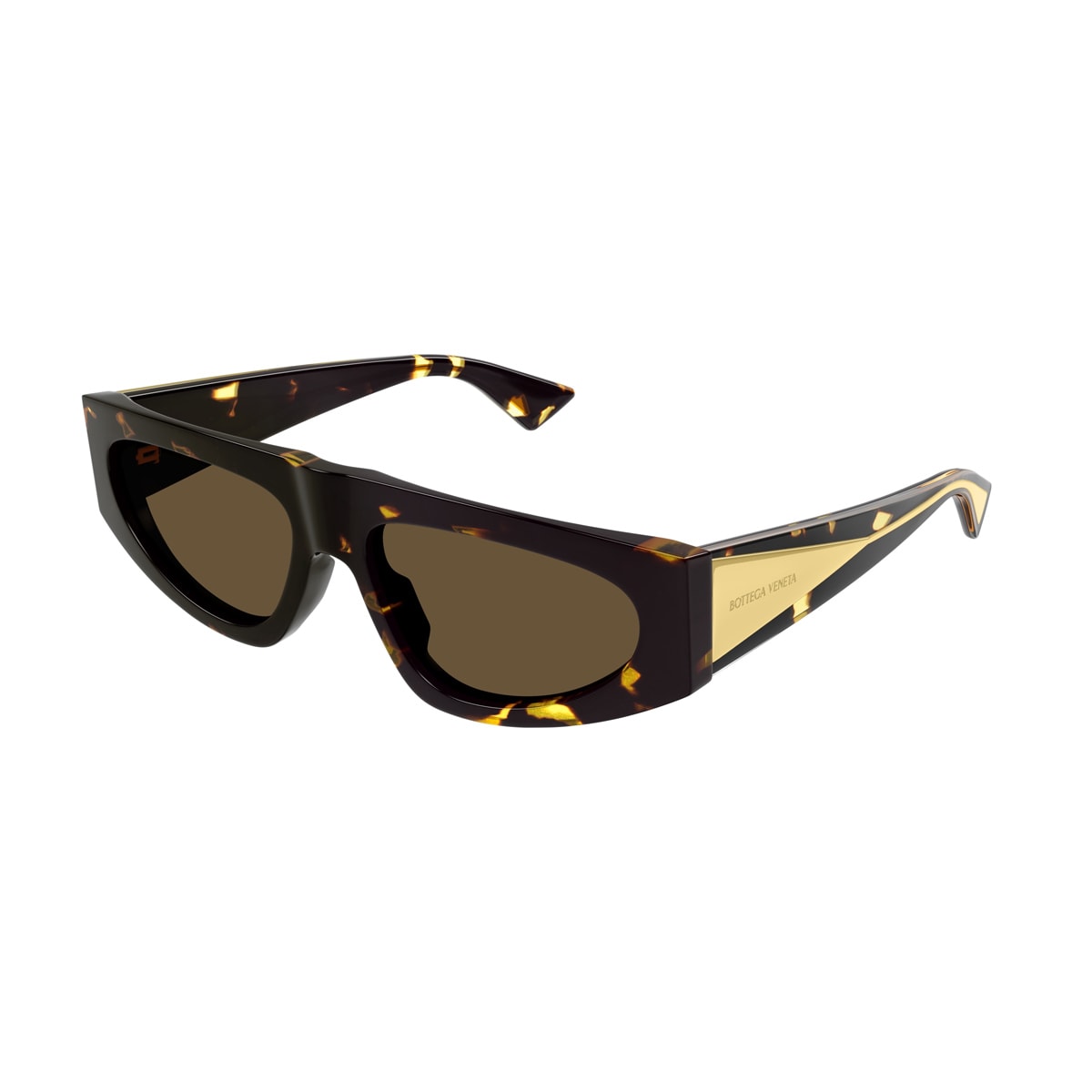 Shop Bottega Veneta Bv1277s Tri-fold-line New Classic 002 Sunglasses In Marrone