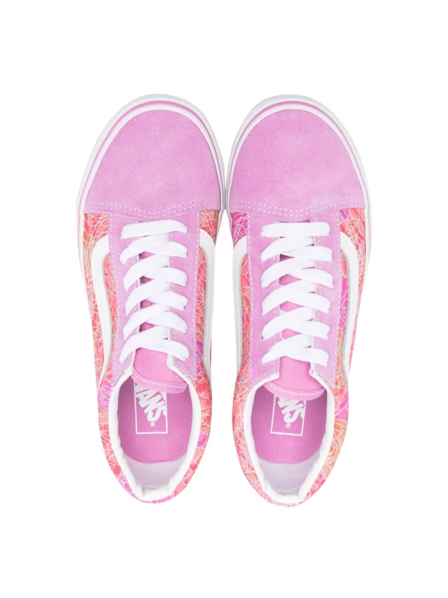 Vans Old Skool Floral-print Sneakers In Pink