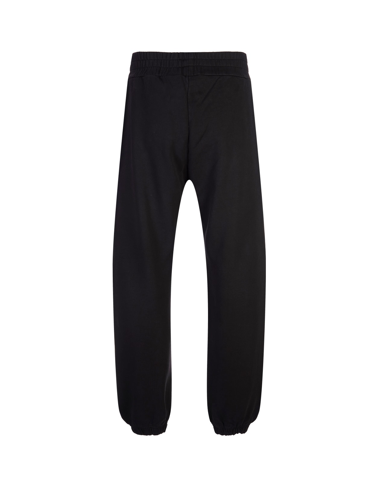 Shop Palm Angels Black Joggers With Logo On Waist