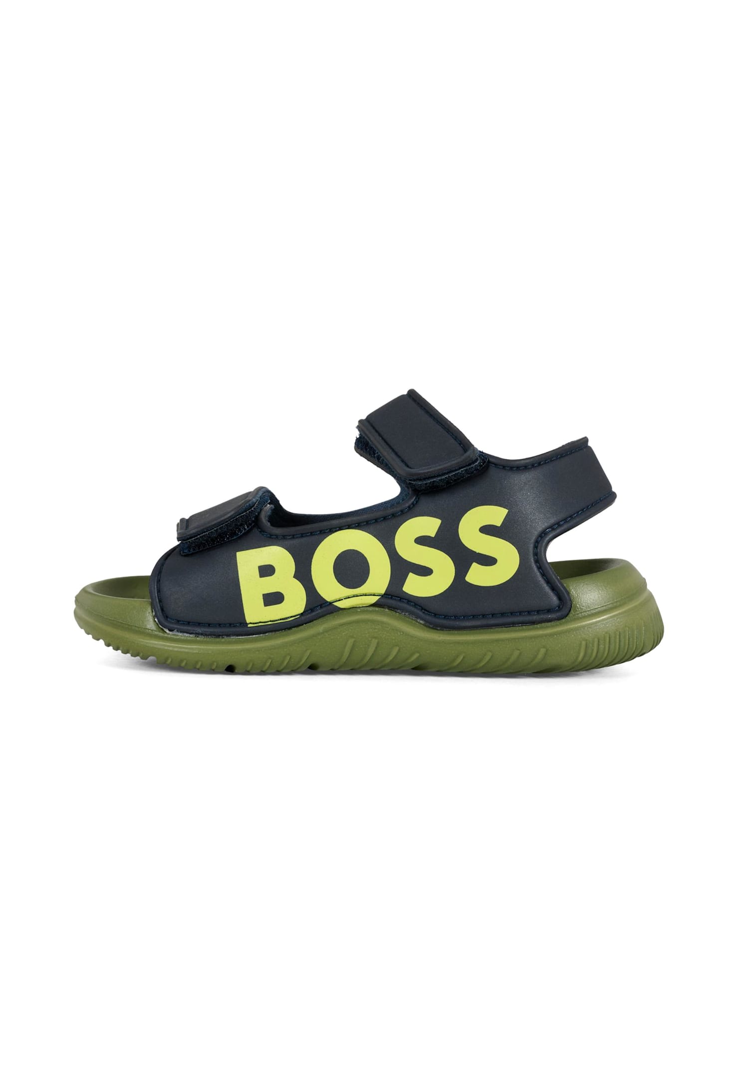Hugo Boss Blue Sandals For Baby Boy And Boy With Logo In Blue