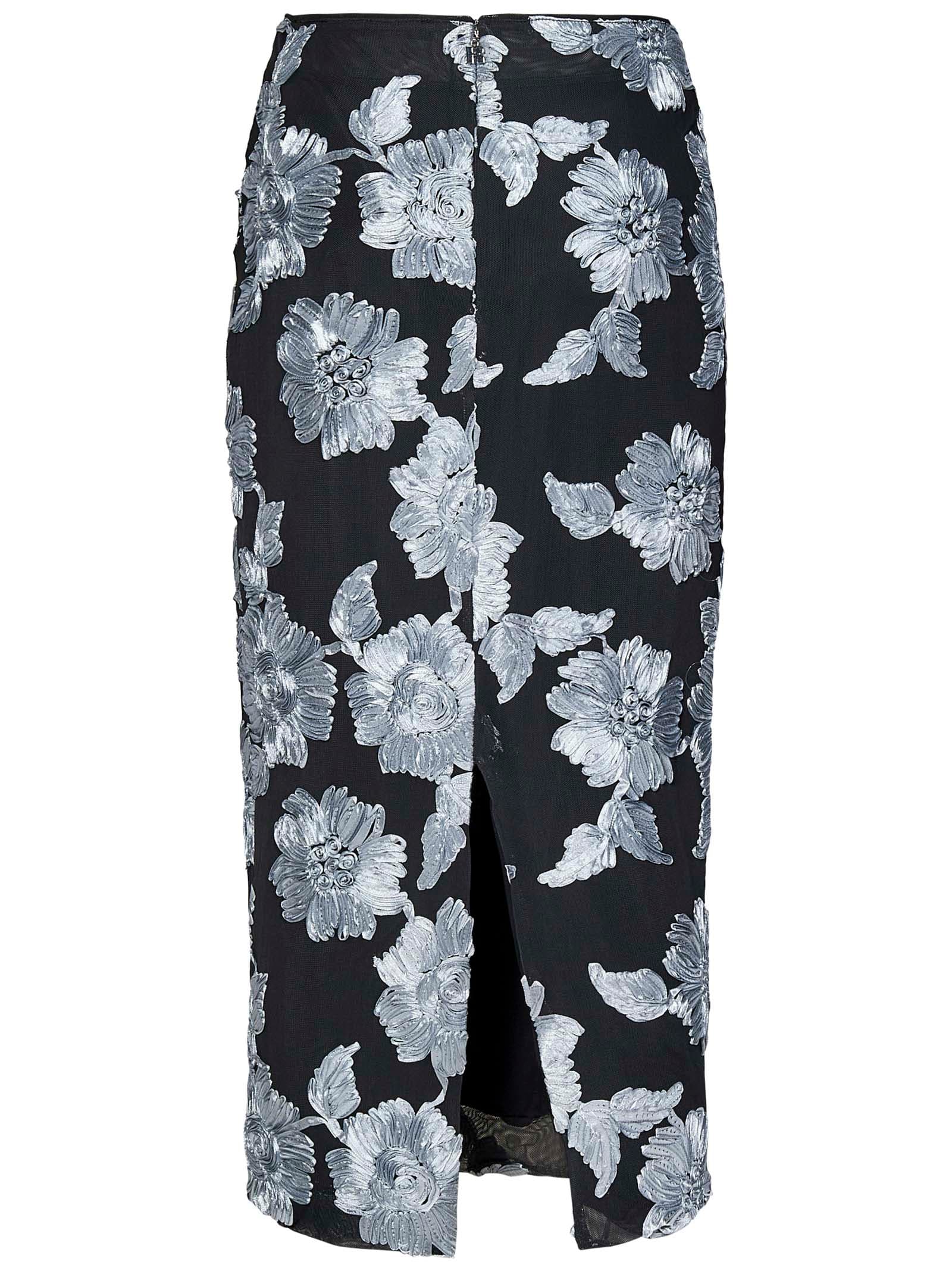 Shop Rotate Birger Christensen Midi Skirt In Grey