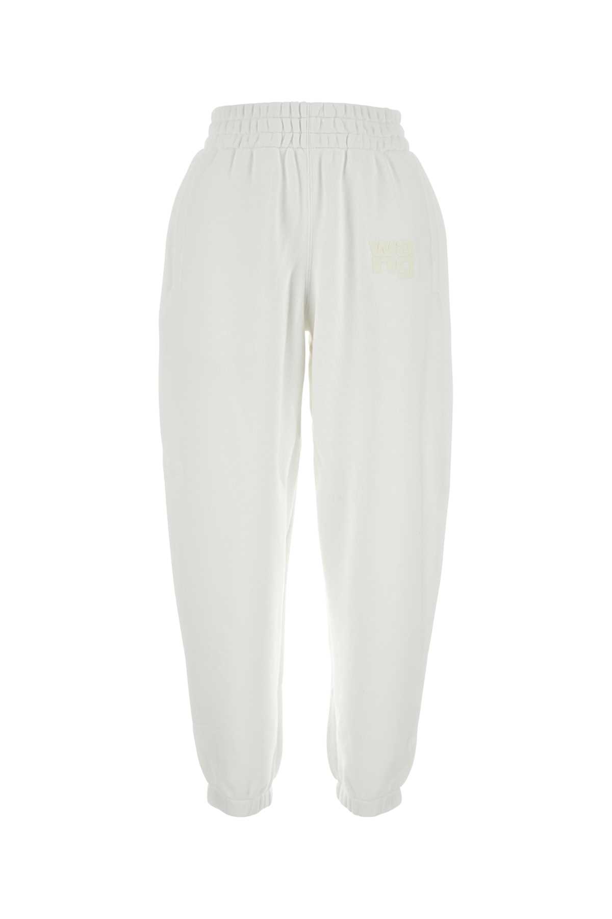 White Cotton Joggers